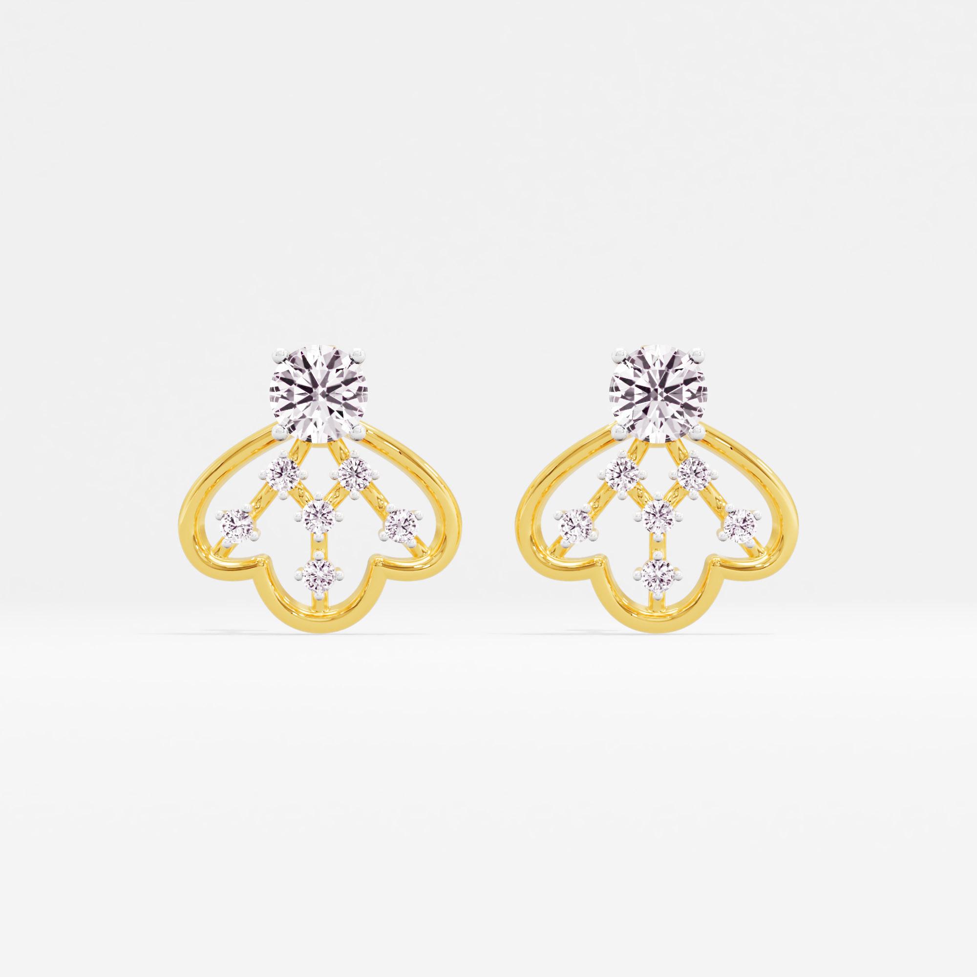 Misty Shine Solitaire Stud Earrings