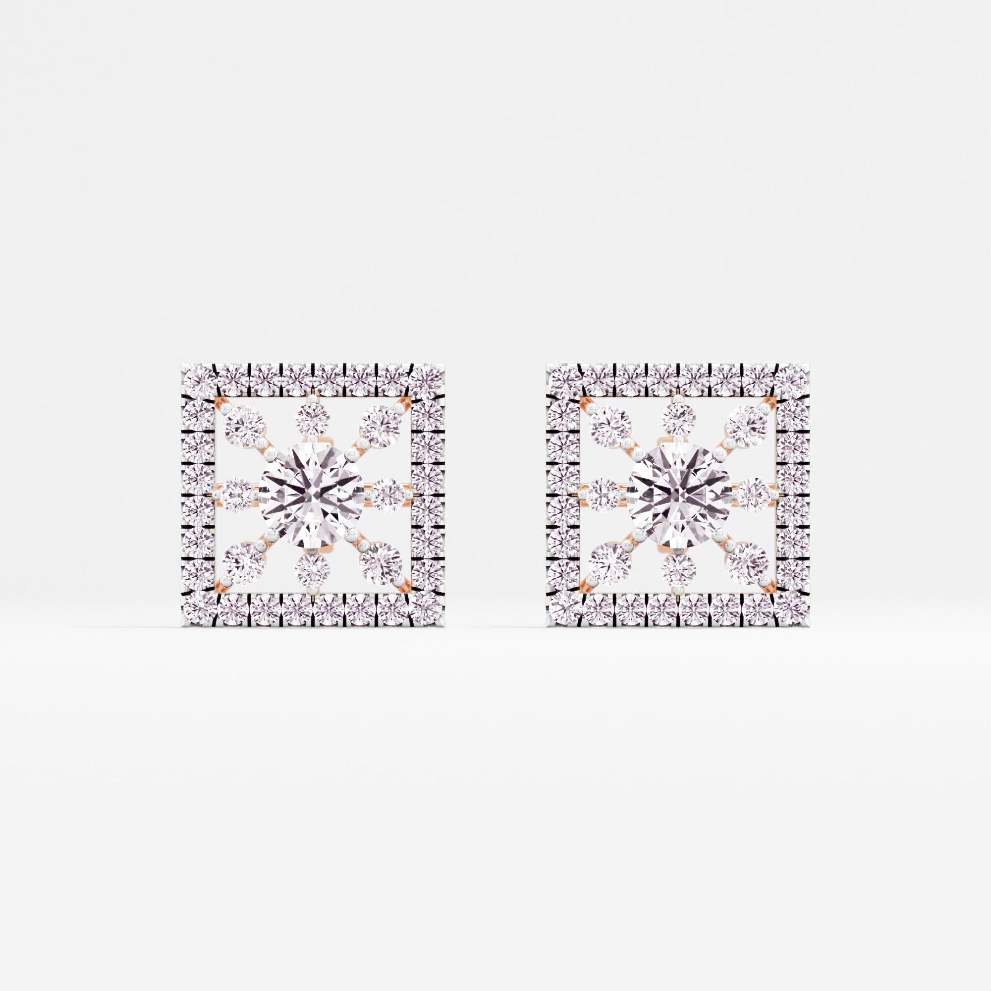 Ethereal Shimmer Solitaire Stud Earrings