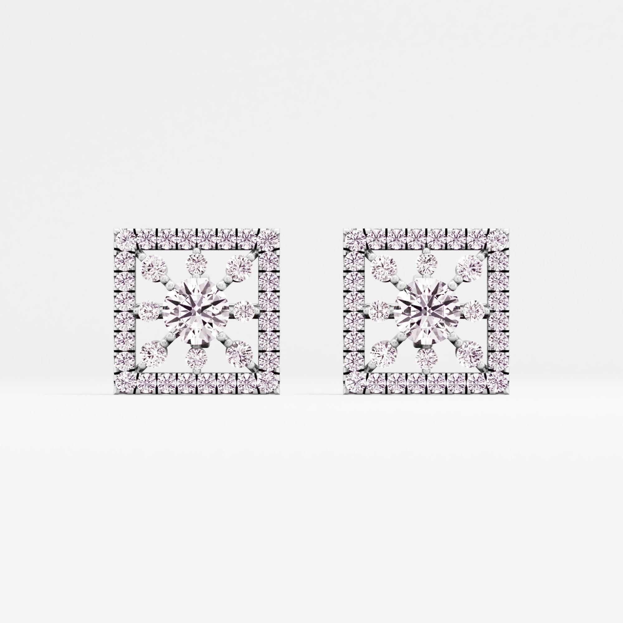 Ethereal Shimmer Solitaire Stud Earrings