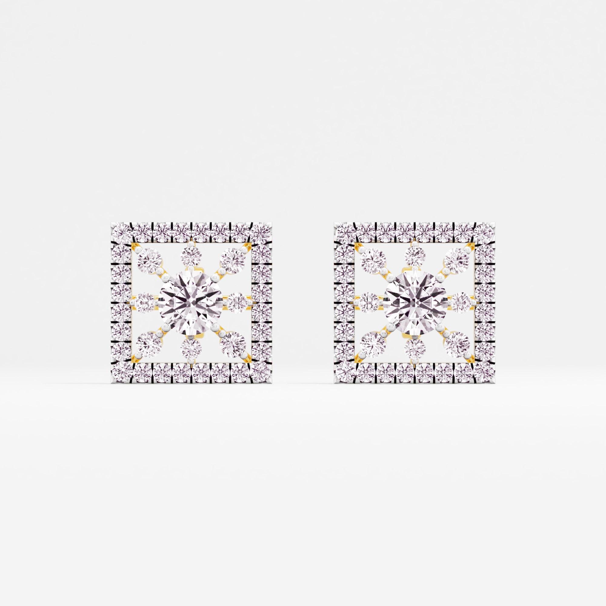 Ethereal Shimmer Solitaire Stud Earrings