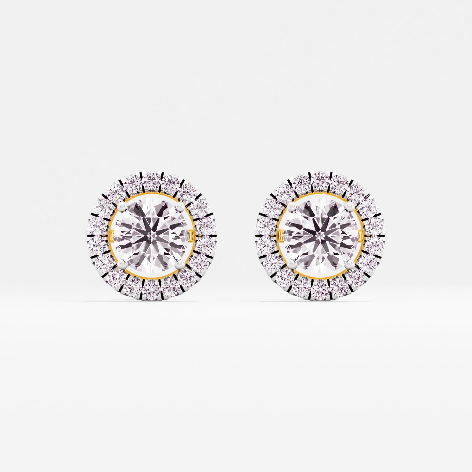 Fabulous Gleam Halo Stud Earrings