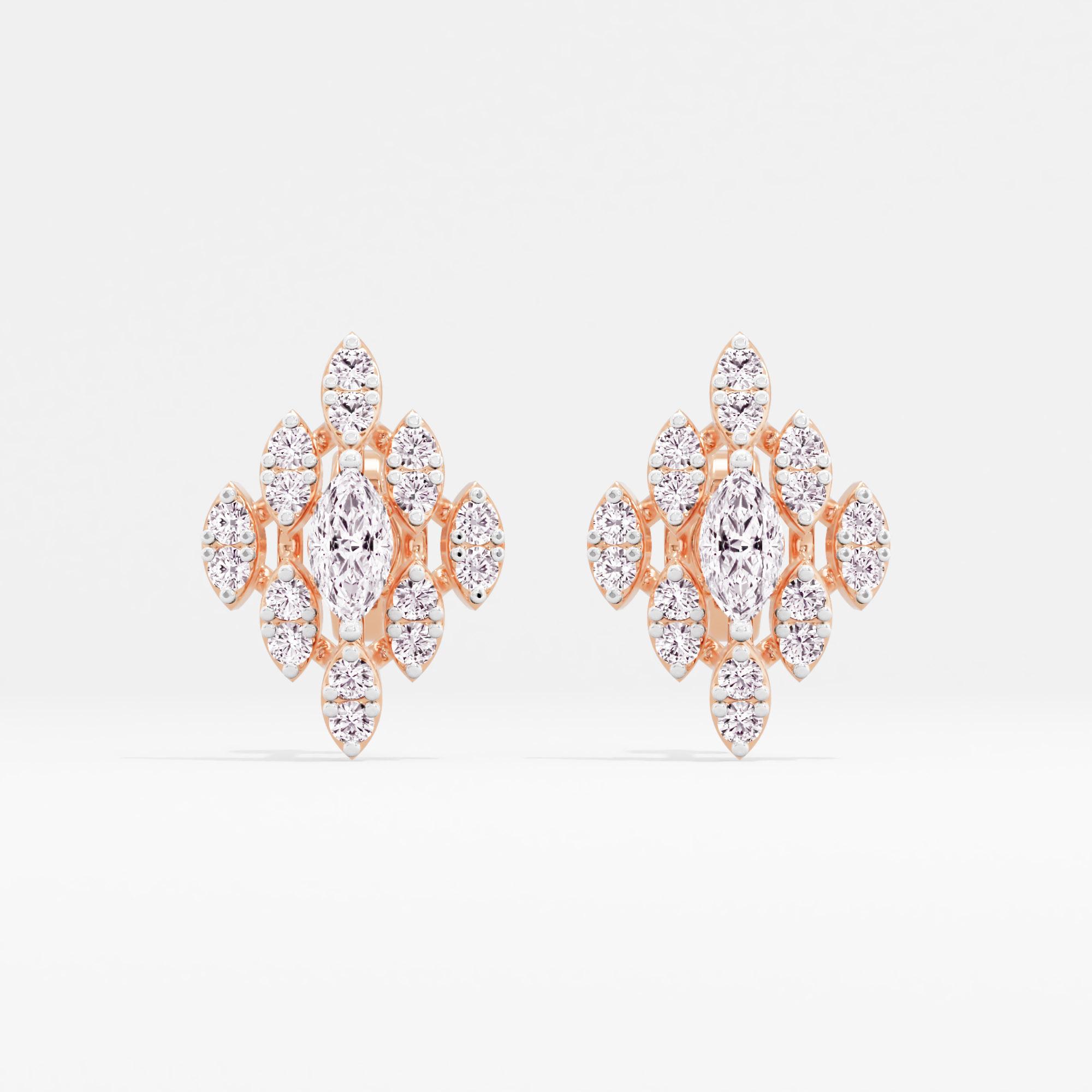 Facet Fusion Solitaire Stud Earrings