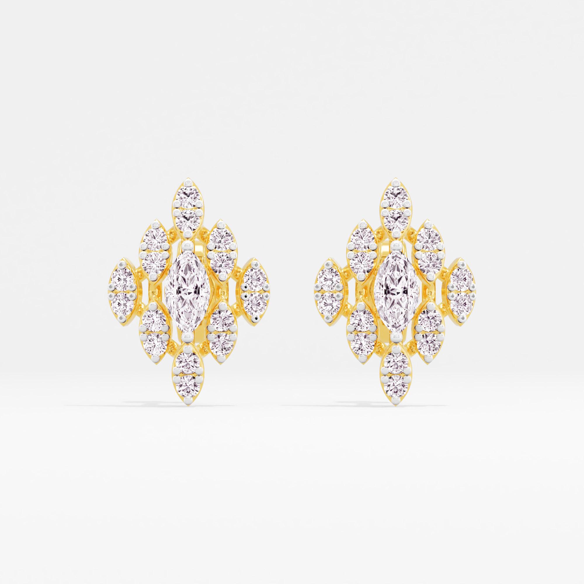 Facet Fusion Solitaire Stud Earrings