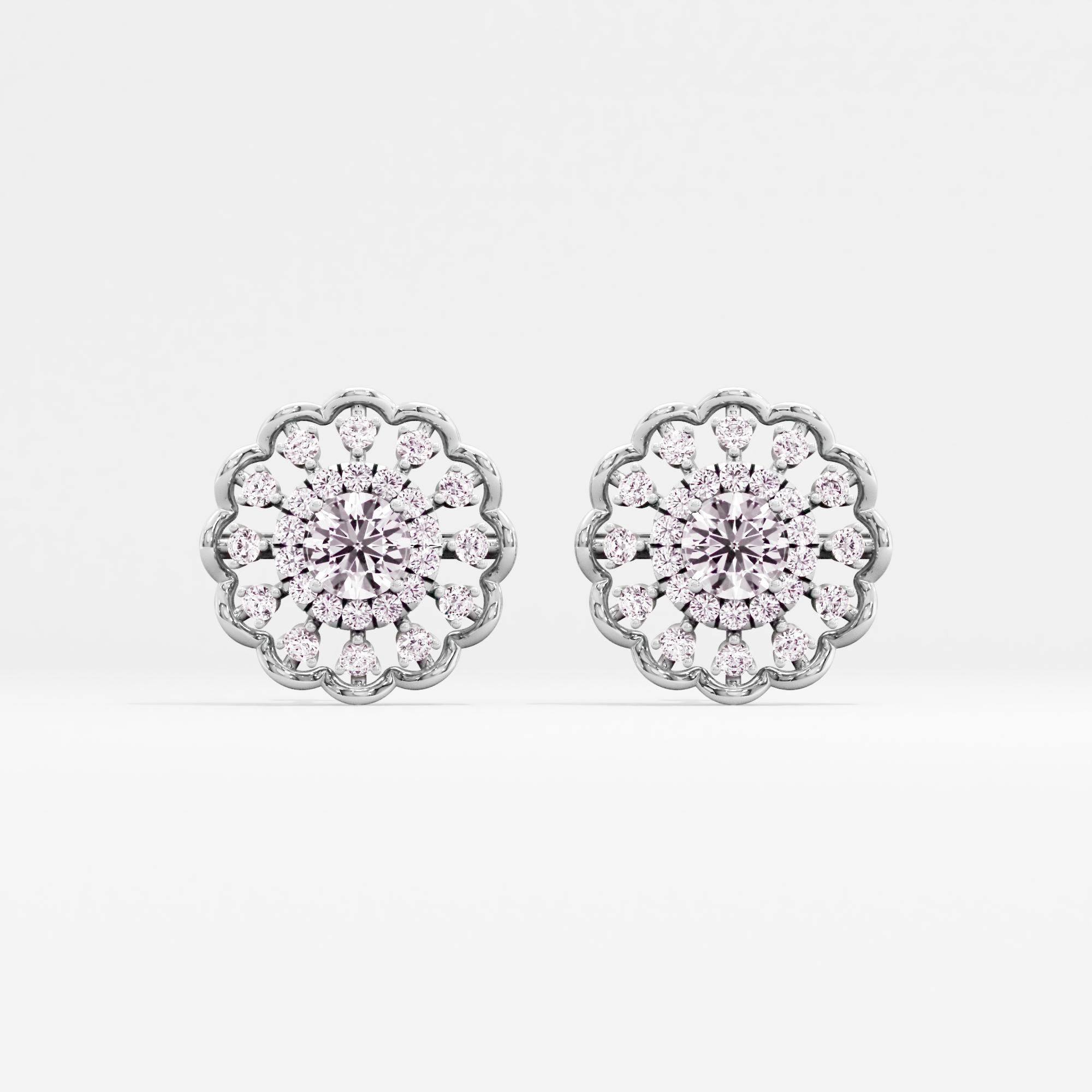 Crown Jewel Halo Stud Earrings