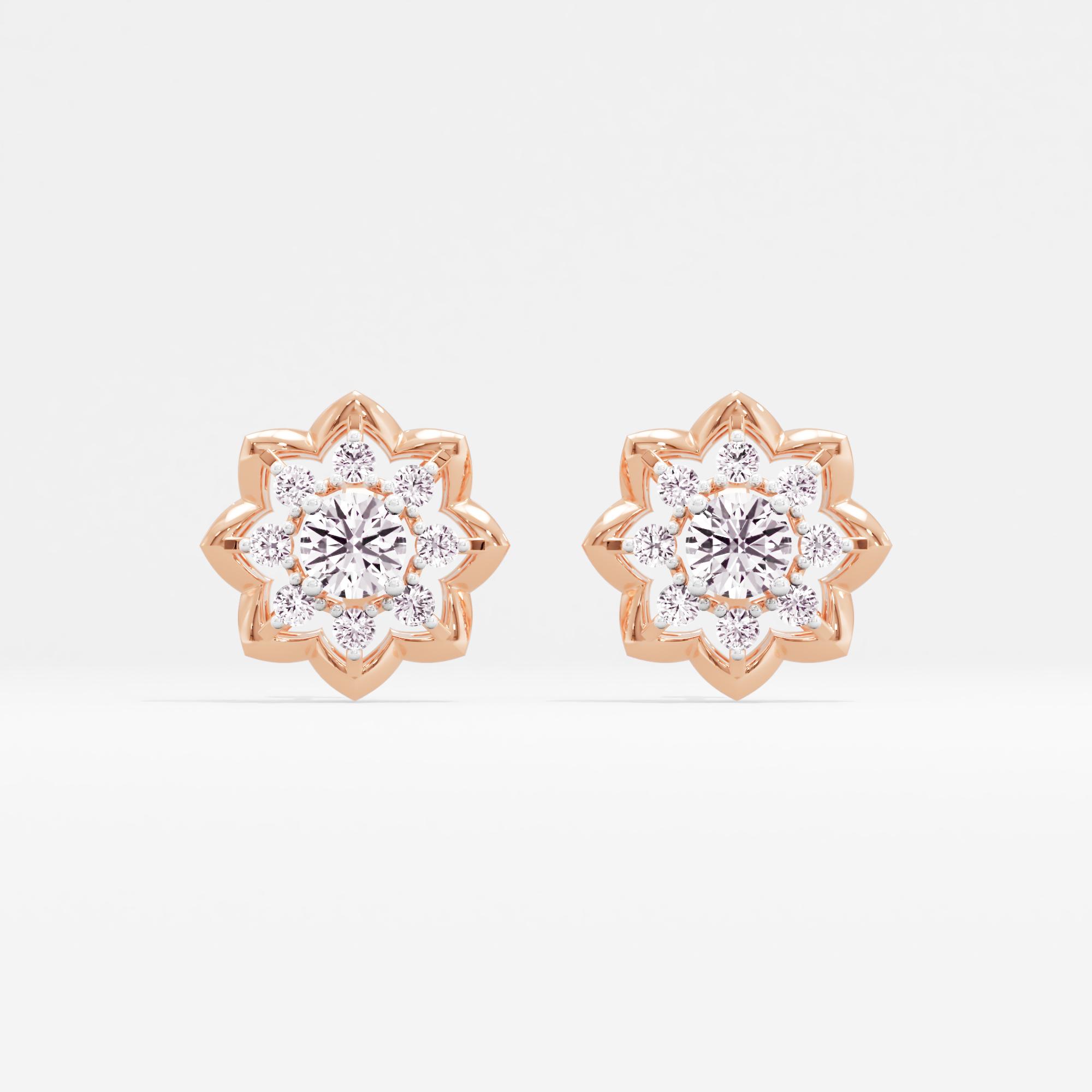 Noble Star Solitaire Stud Earrings