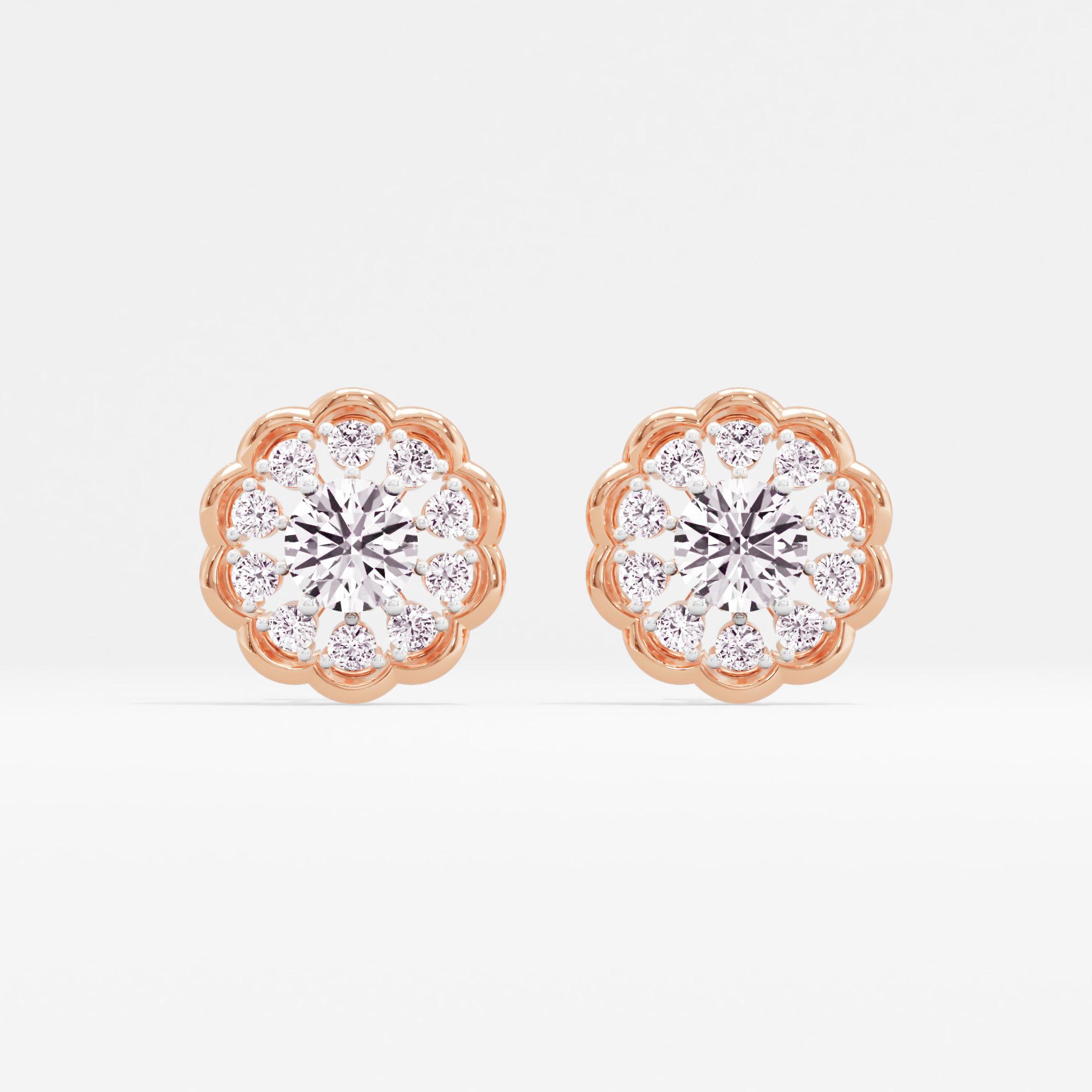 Floral Luxe Solitaire Stud Earrings