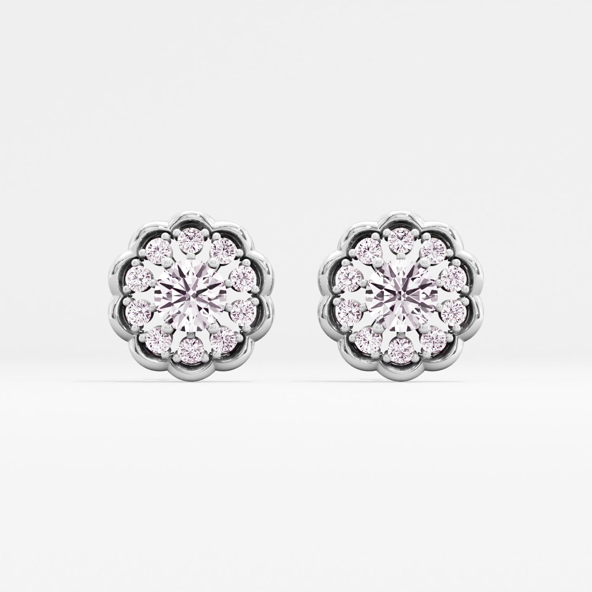 Floral Luxe Solitaire Stud Earrings
