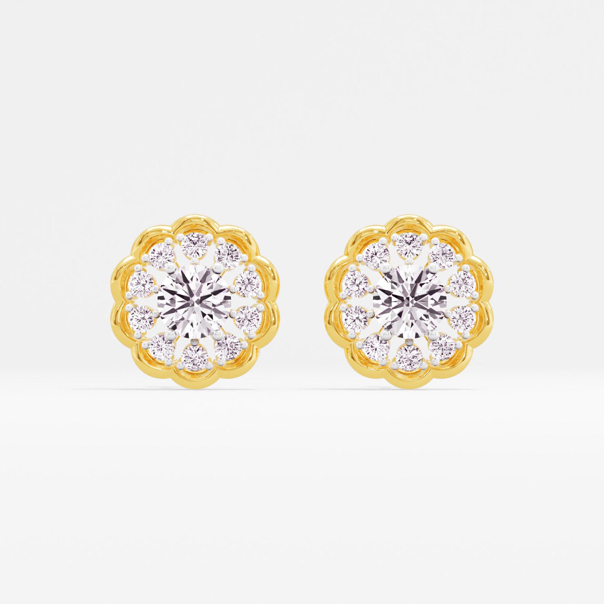 Floral Luxe Solitaire Stud Earrings