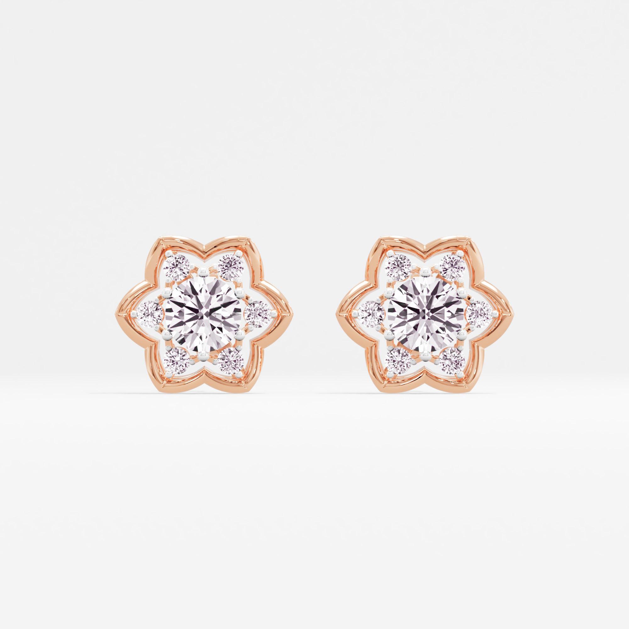 Opulent Blossom Solitaire Stud Earrings