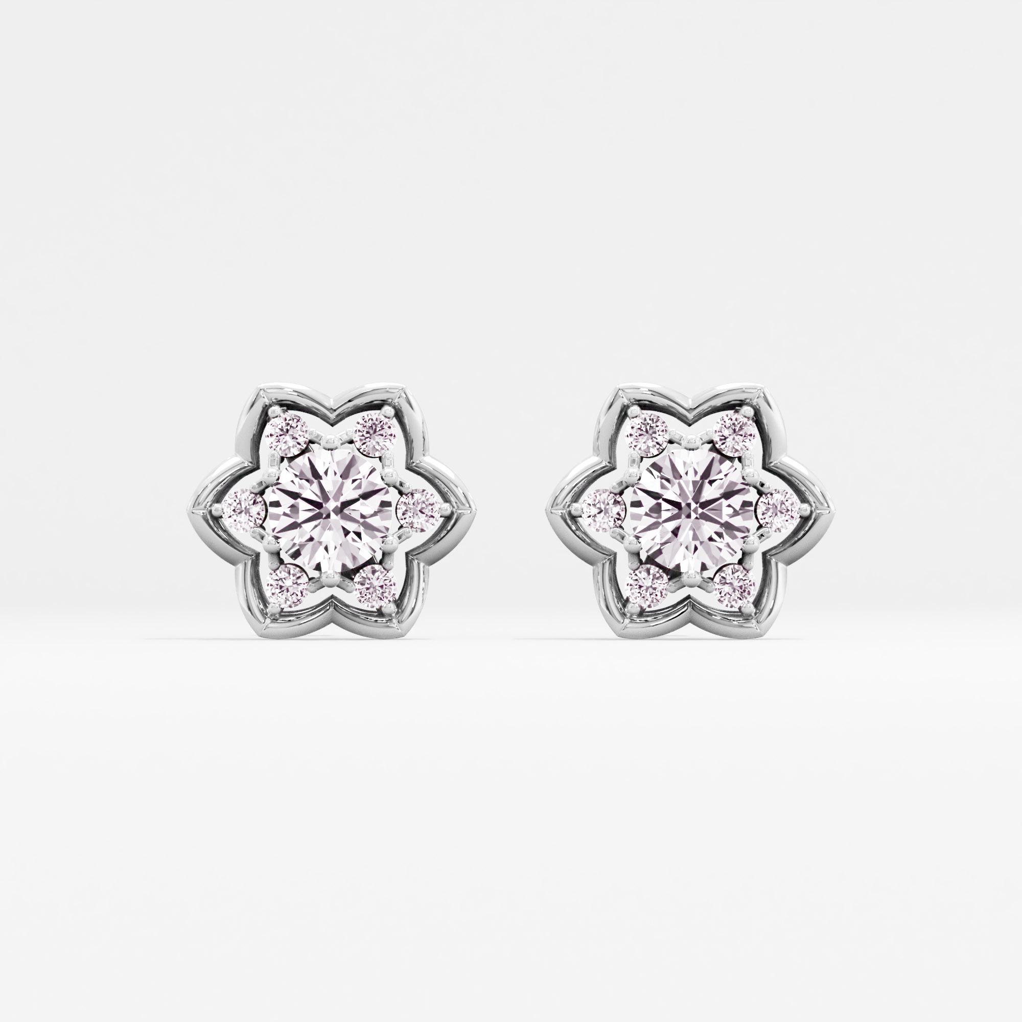 Opulent Blossom Solitaire Stud Earrings