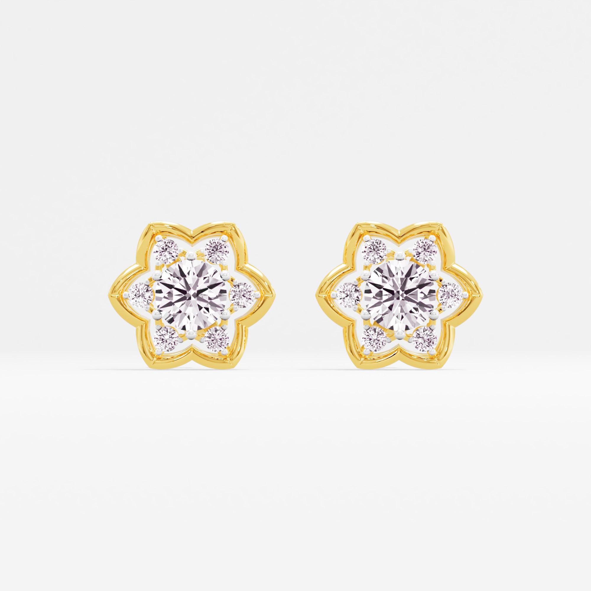 Opulent Blossom Solitaire Stud Earrings