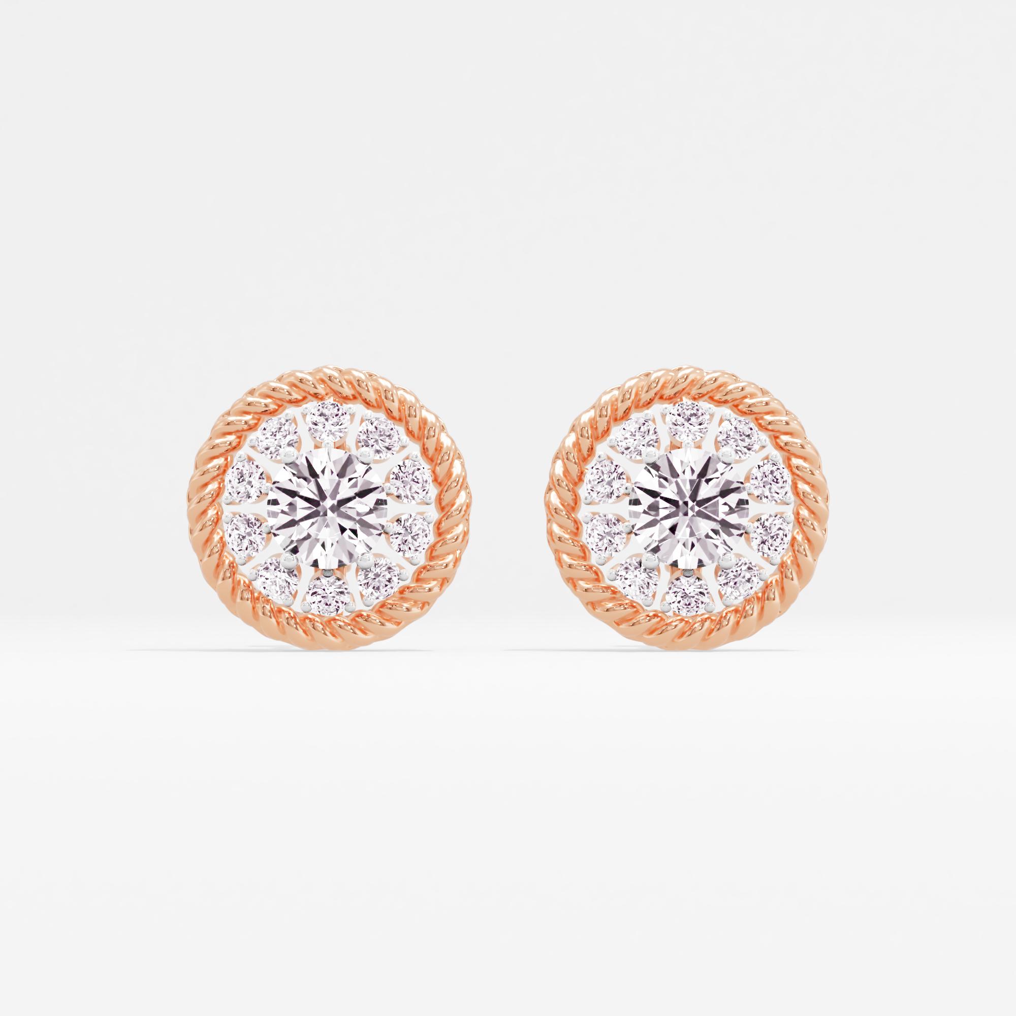Elegance Radiance Solitaire Stud Earrings