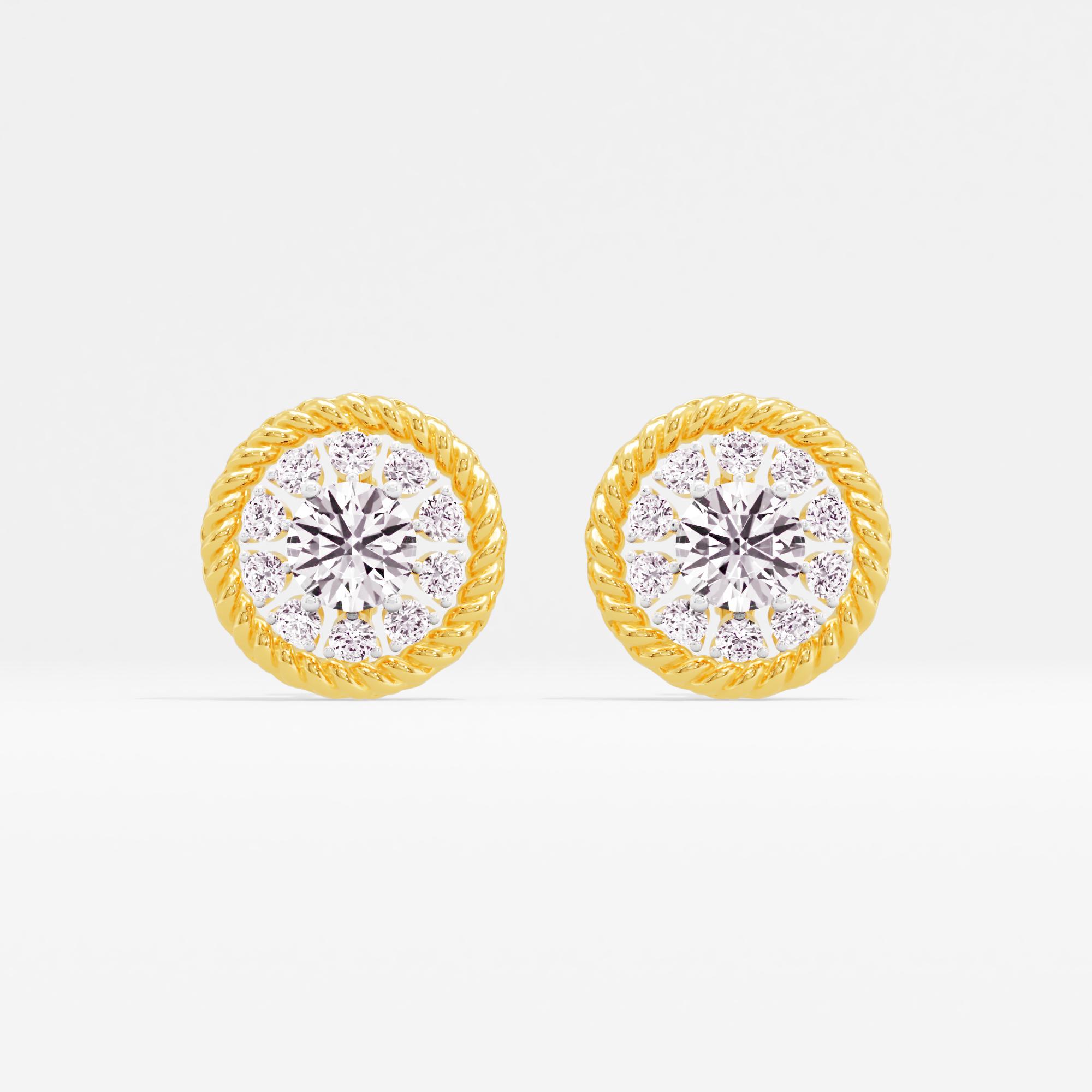 Elegance Radiance Solitaire Stud Earrings