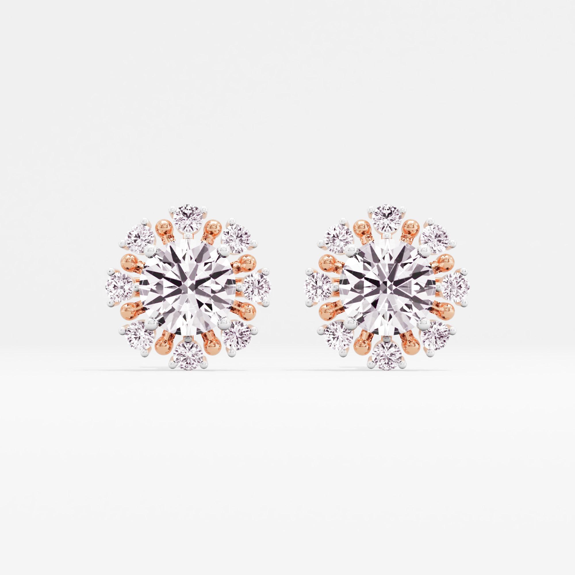 Glow Rays Solitaire Stud Earrings