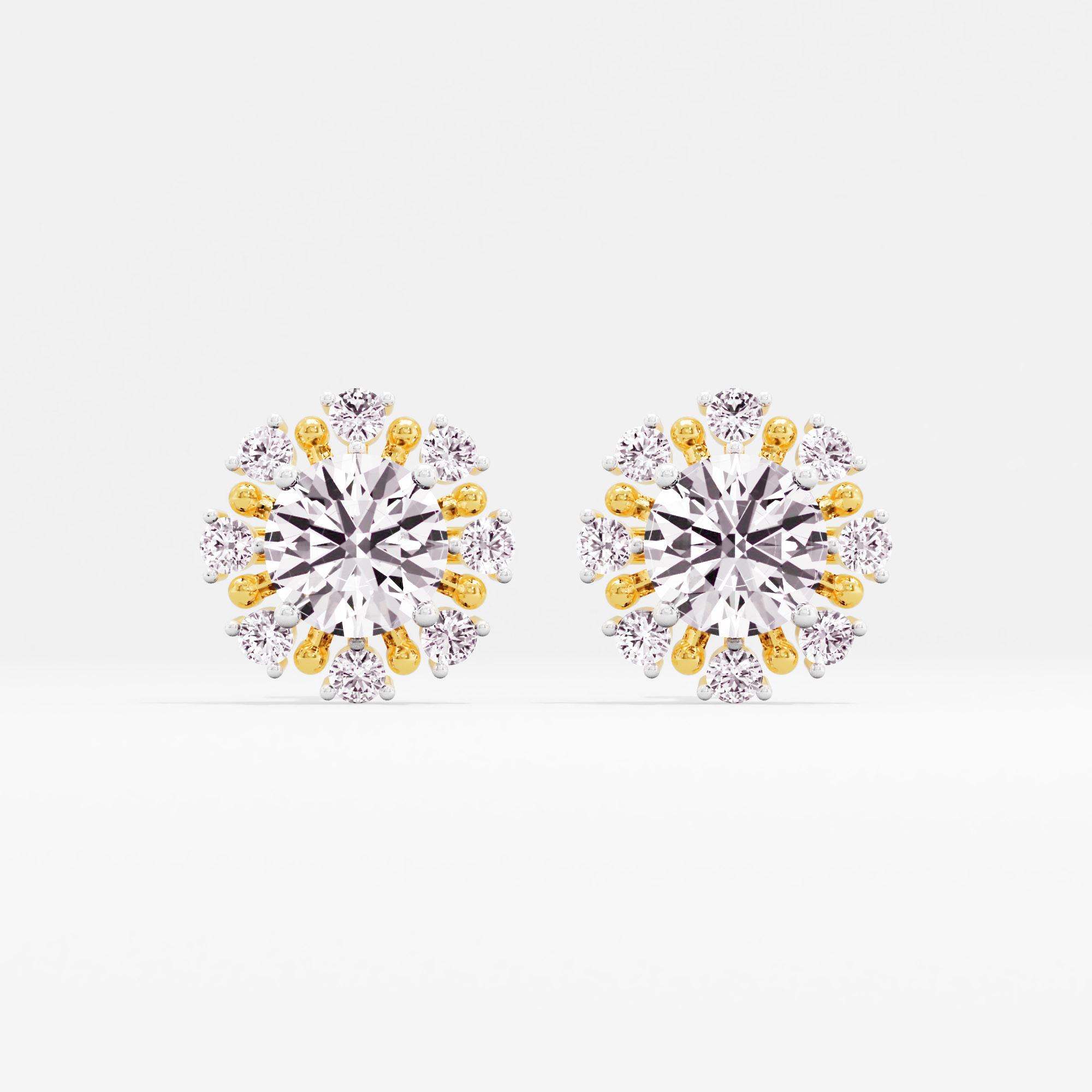 Glow Rays Solitaire Stud Earrings
