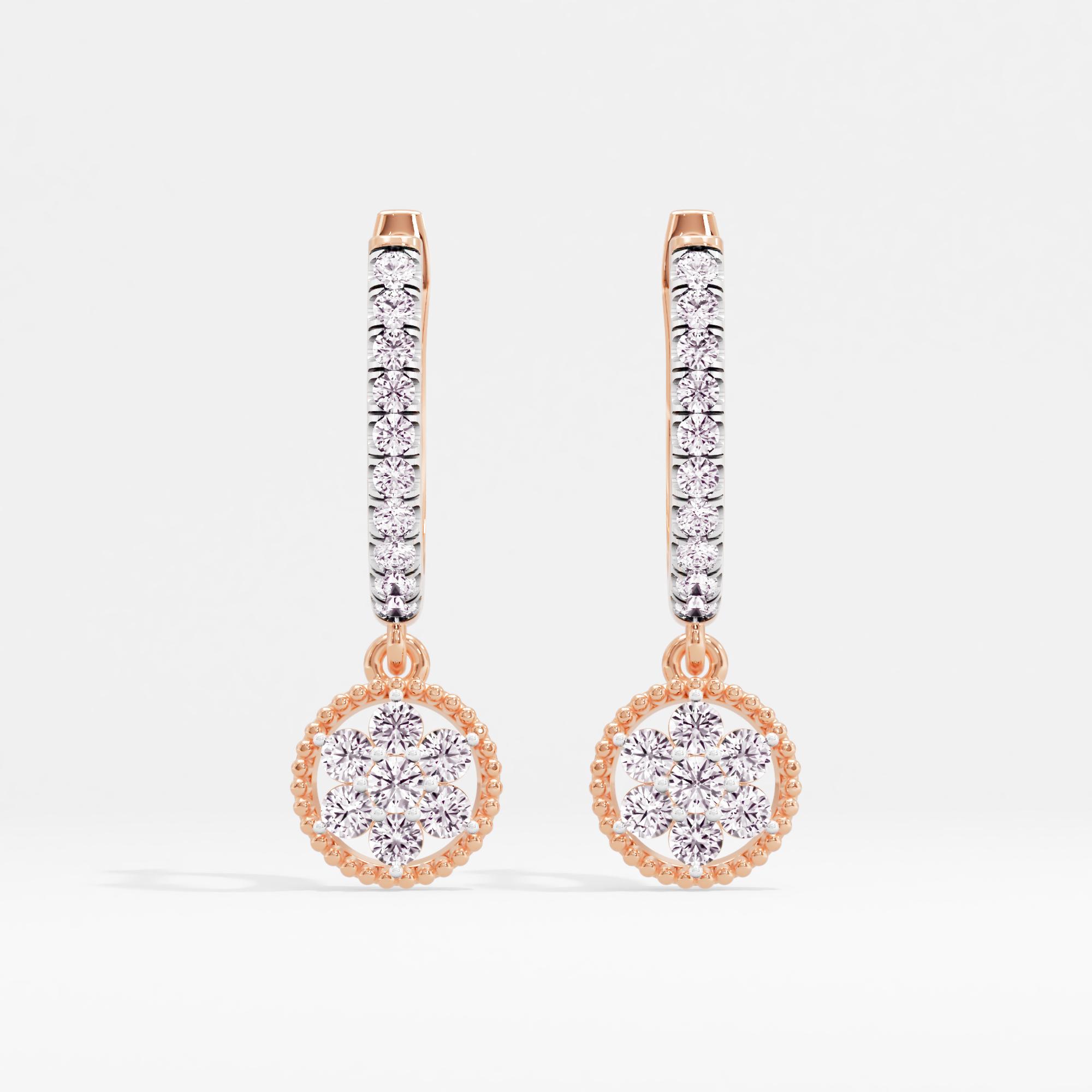 Horseshoe Spell 7 Stone Cluster Huggie Earrings