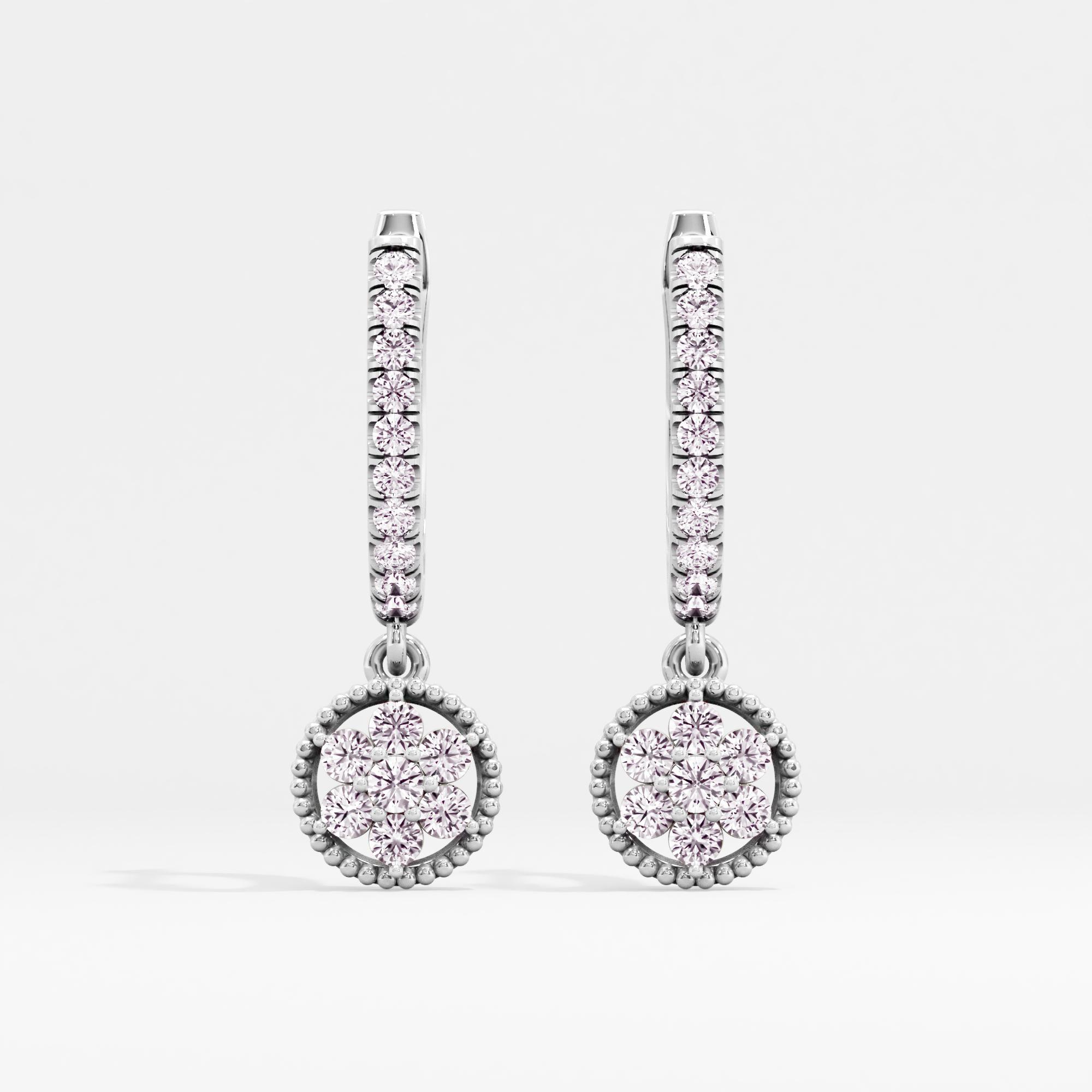 Horseshoe Spell 7 Stone Cluster Huggie Earrings