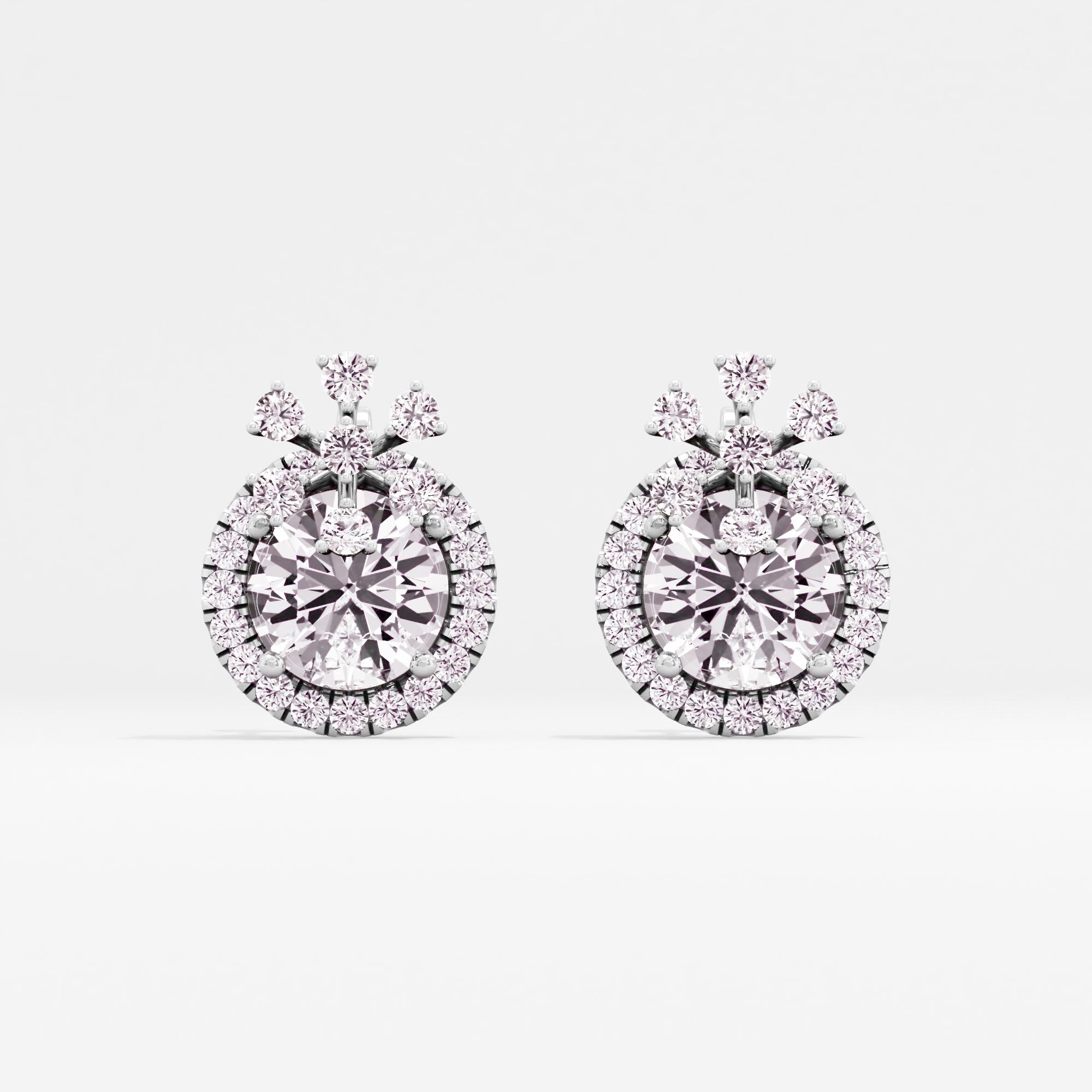Emerald Radiance Halo Stud Earrings