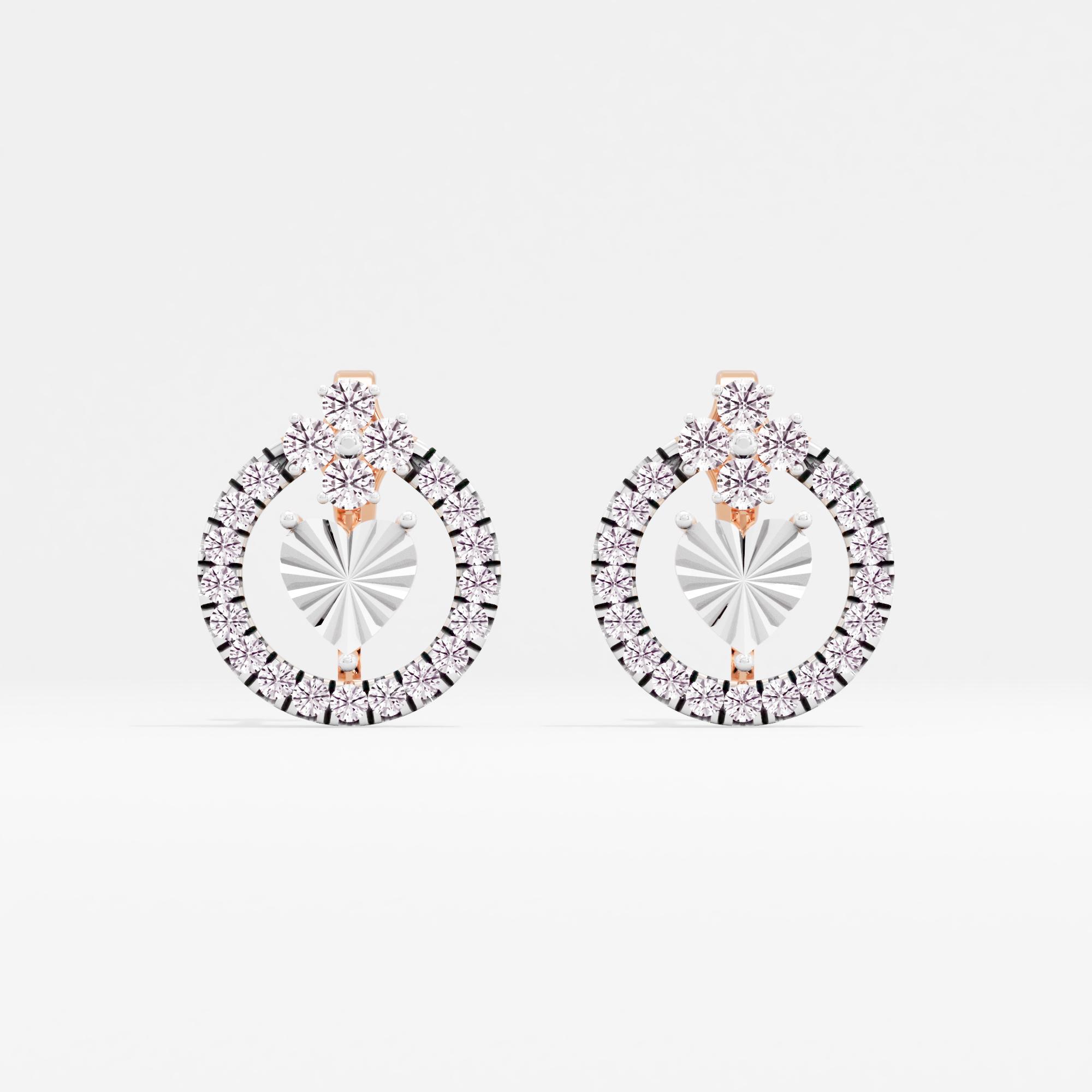 Velvet Glam Heart Stud Earrings