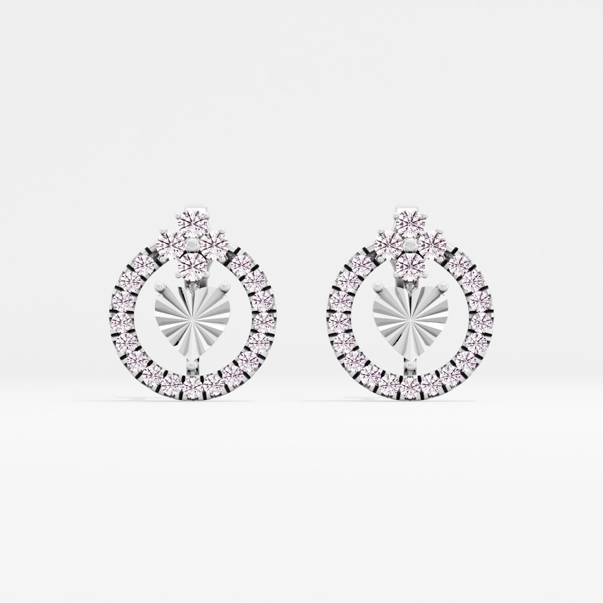 Velvet Glam Heart Stud Earrings