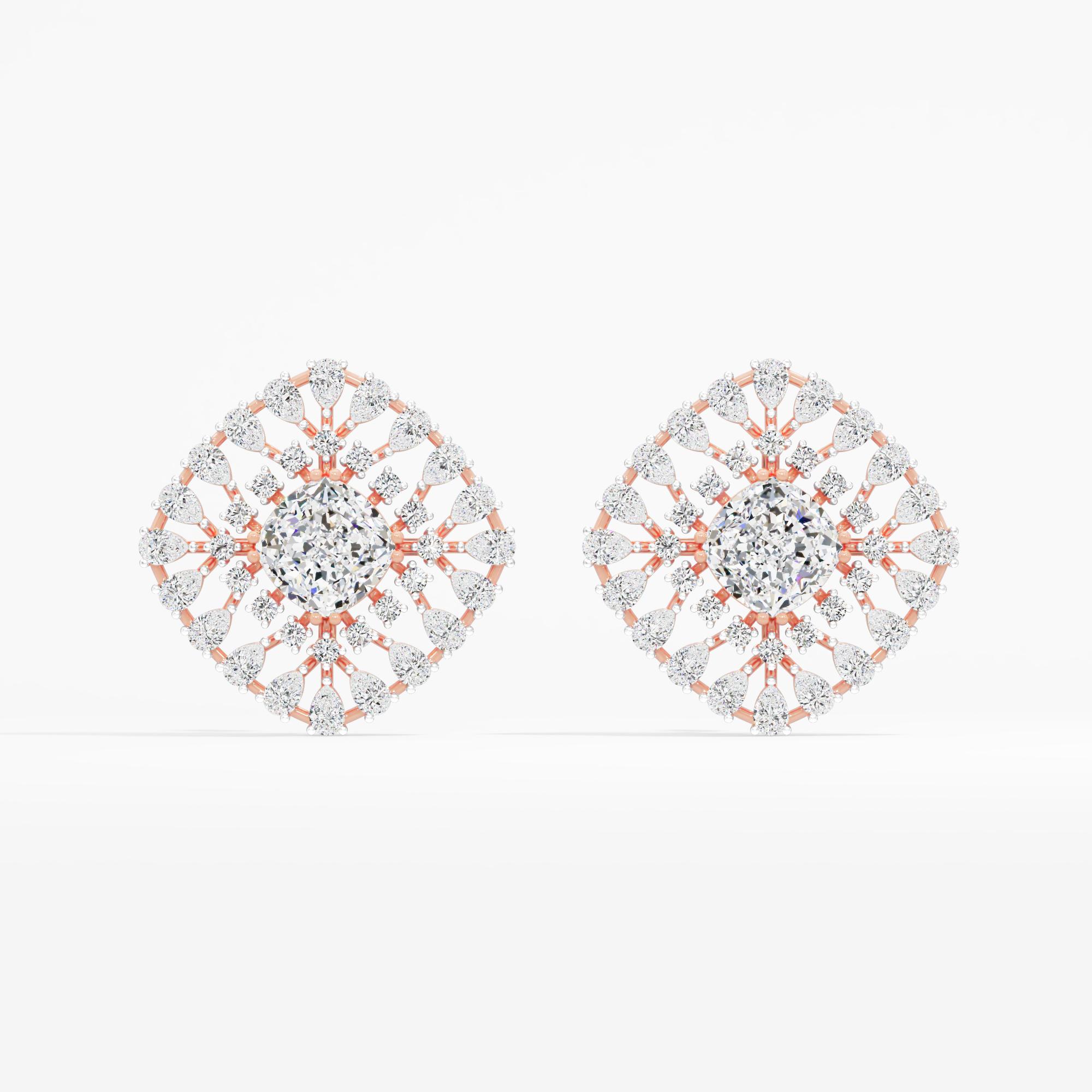 Starlight Reverie Cluster Statement Stud Earrings