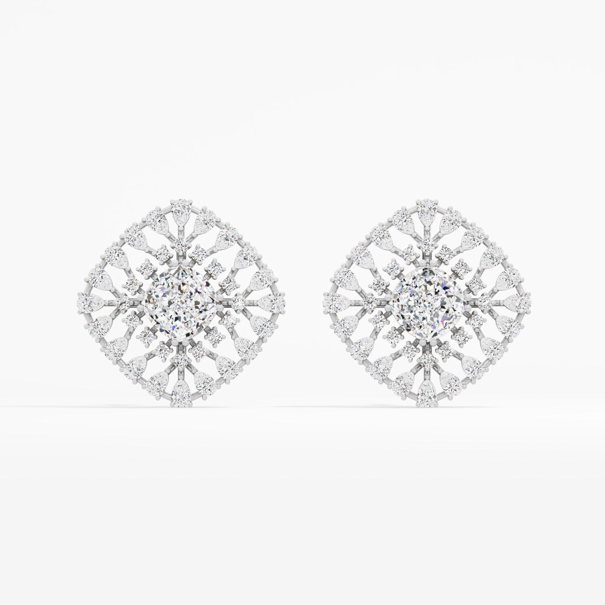Starlight Reverie Cluster Statement Stud Earrings