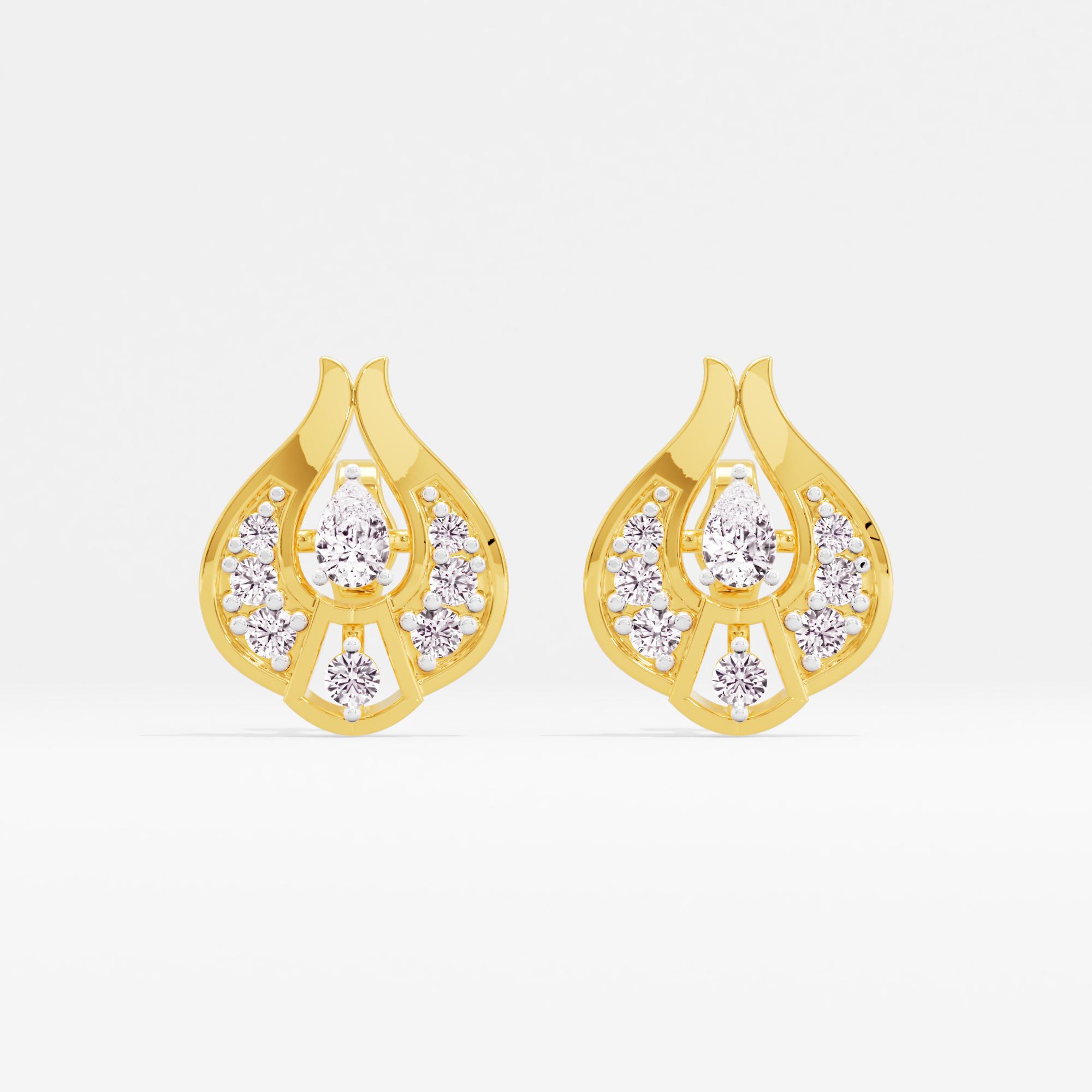 Celeste Charm Solitaire Stud Earrings