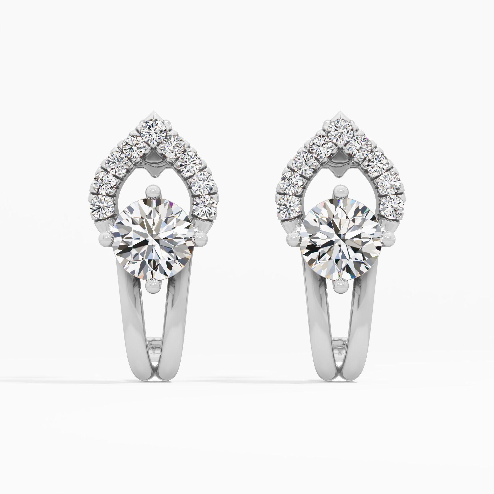 Aurora Arch Solitaire Stud Earrings