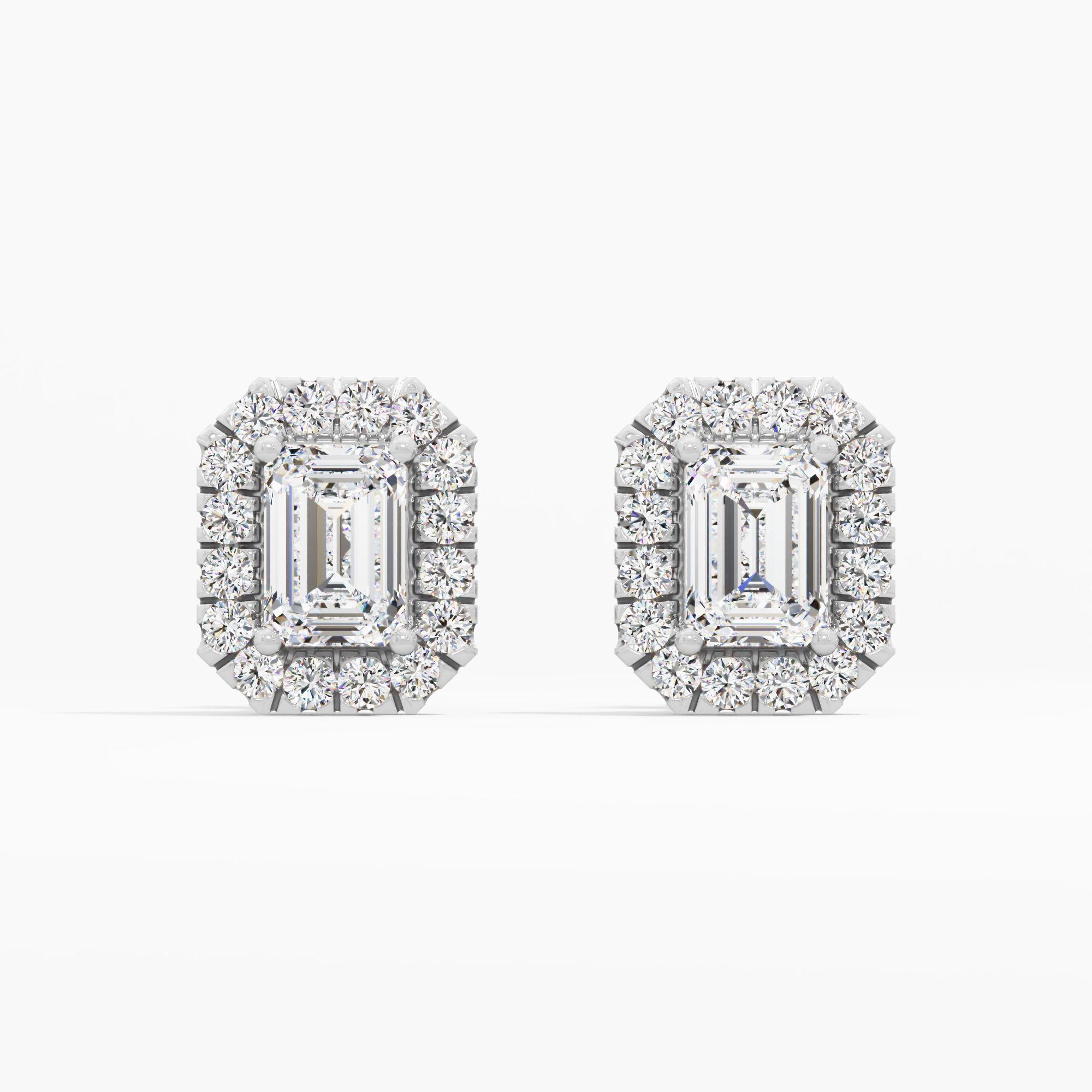 Emerald Solitaire Stud Earrings