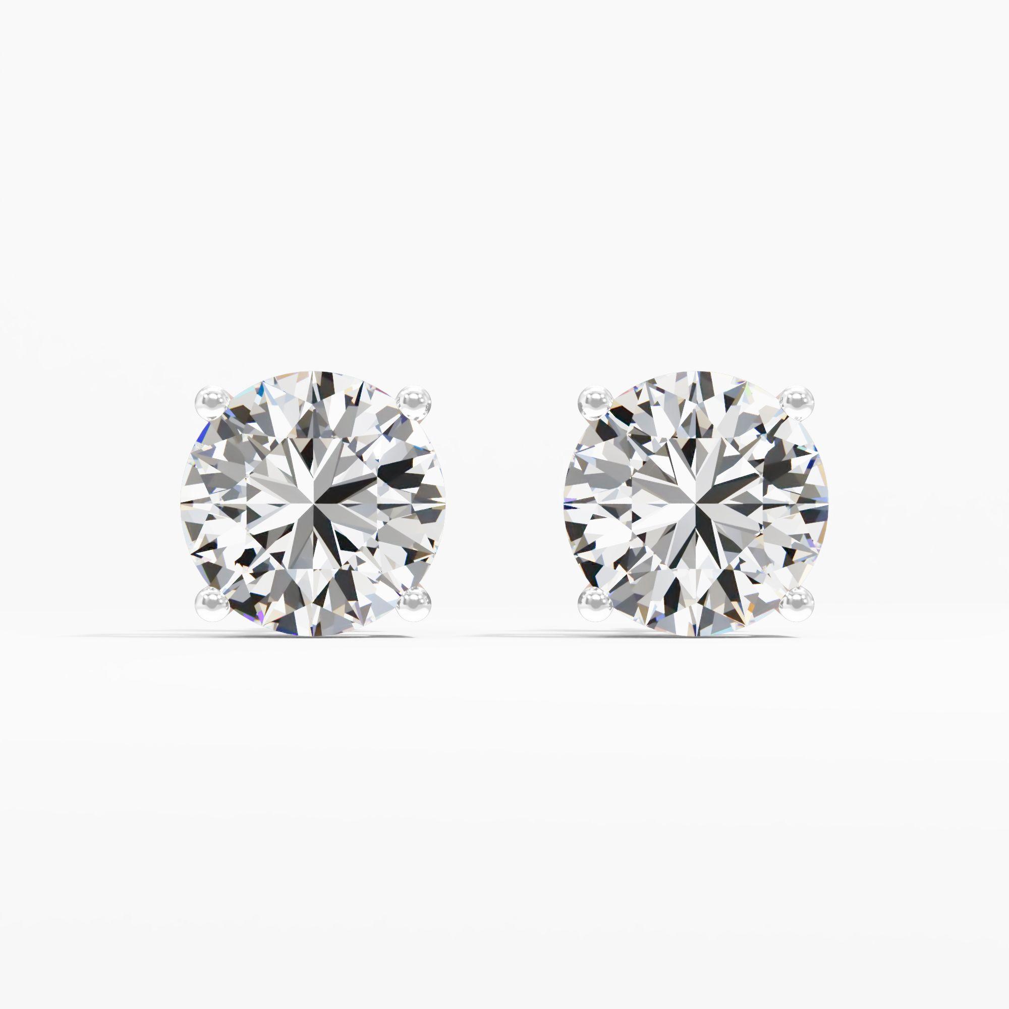 Pristine Solitaire Stud Earrings