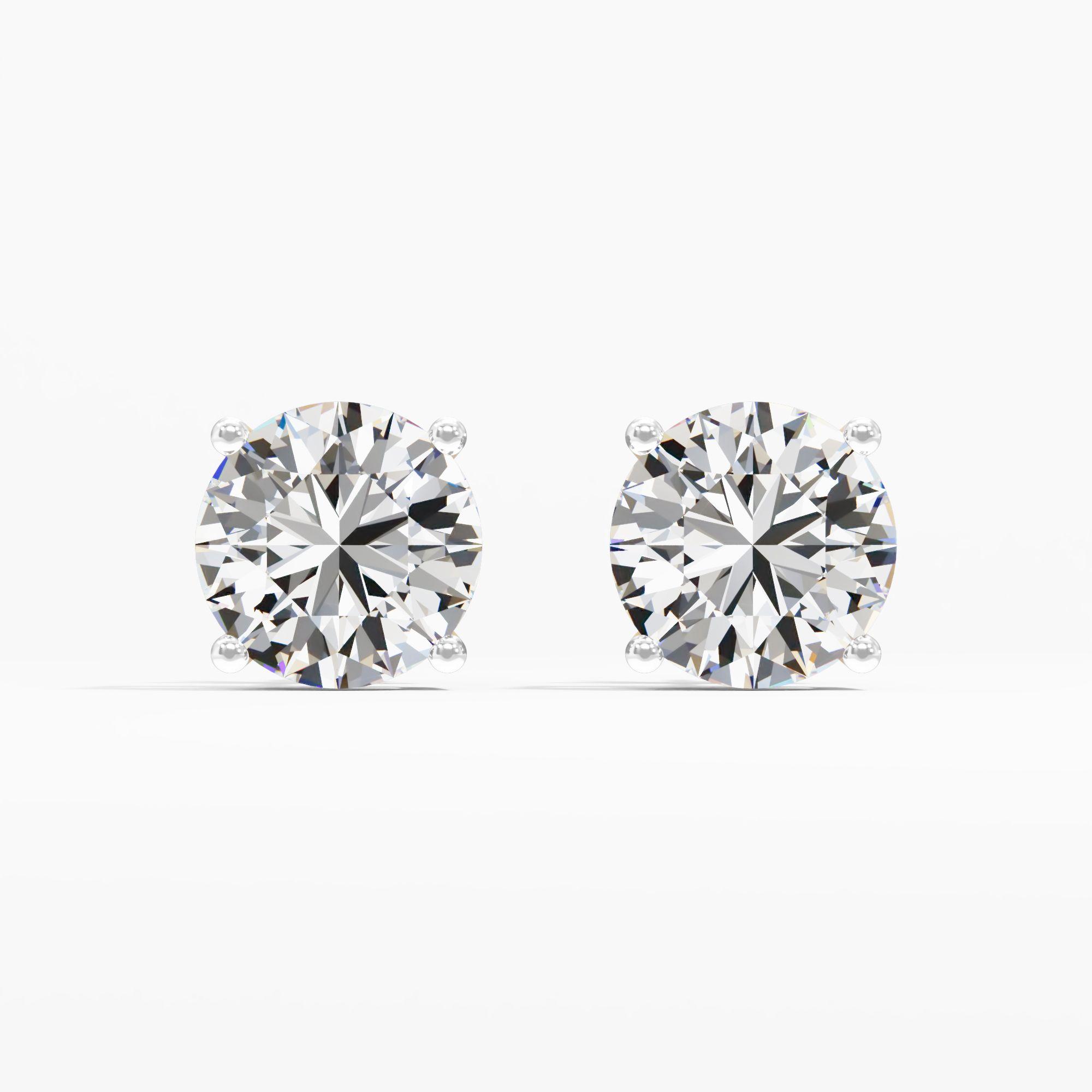 Pristine Solitaire Stud Earrings