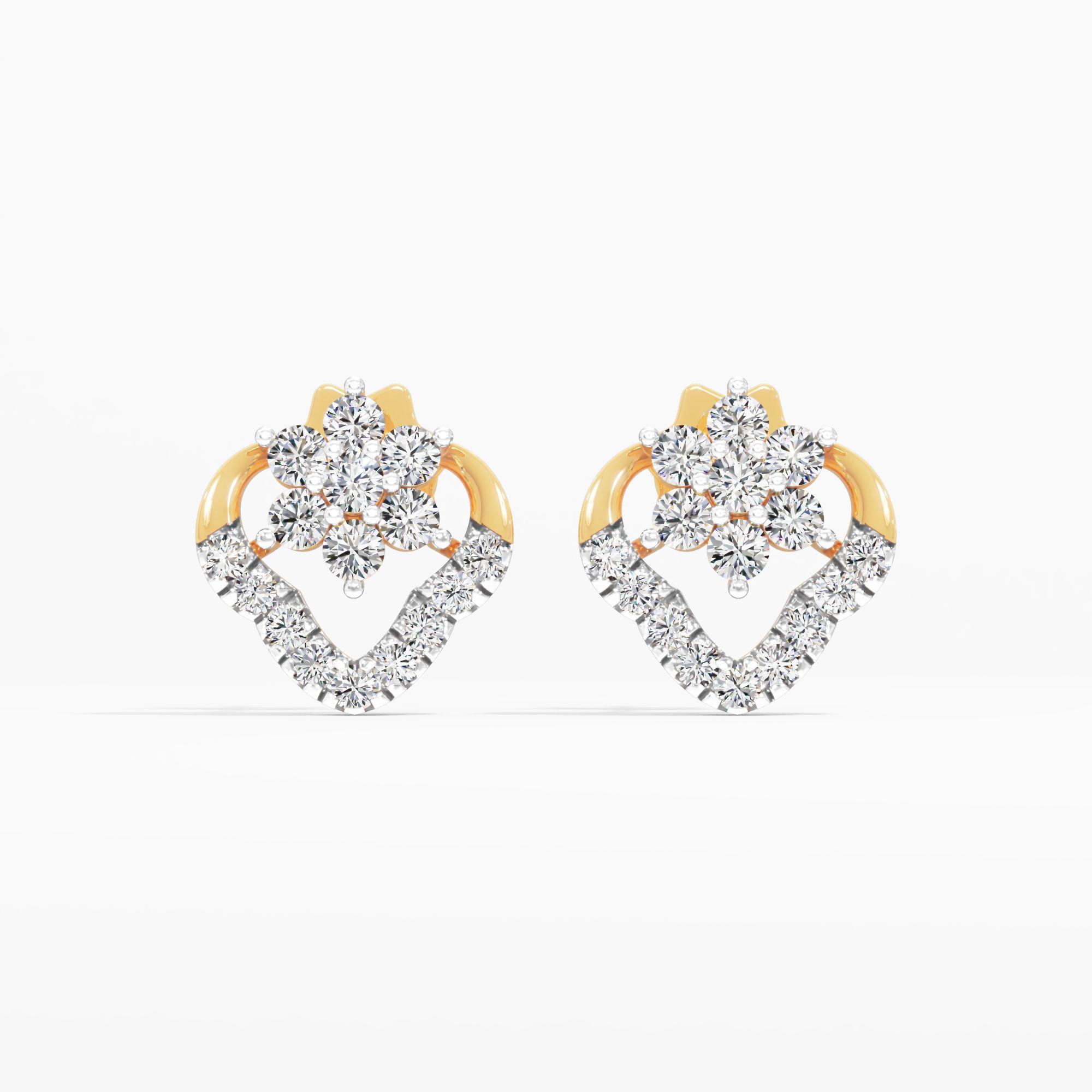 Chevron Cluster Stud Earrings