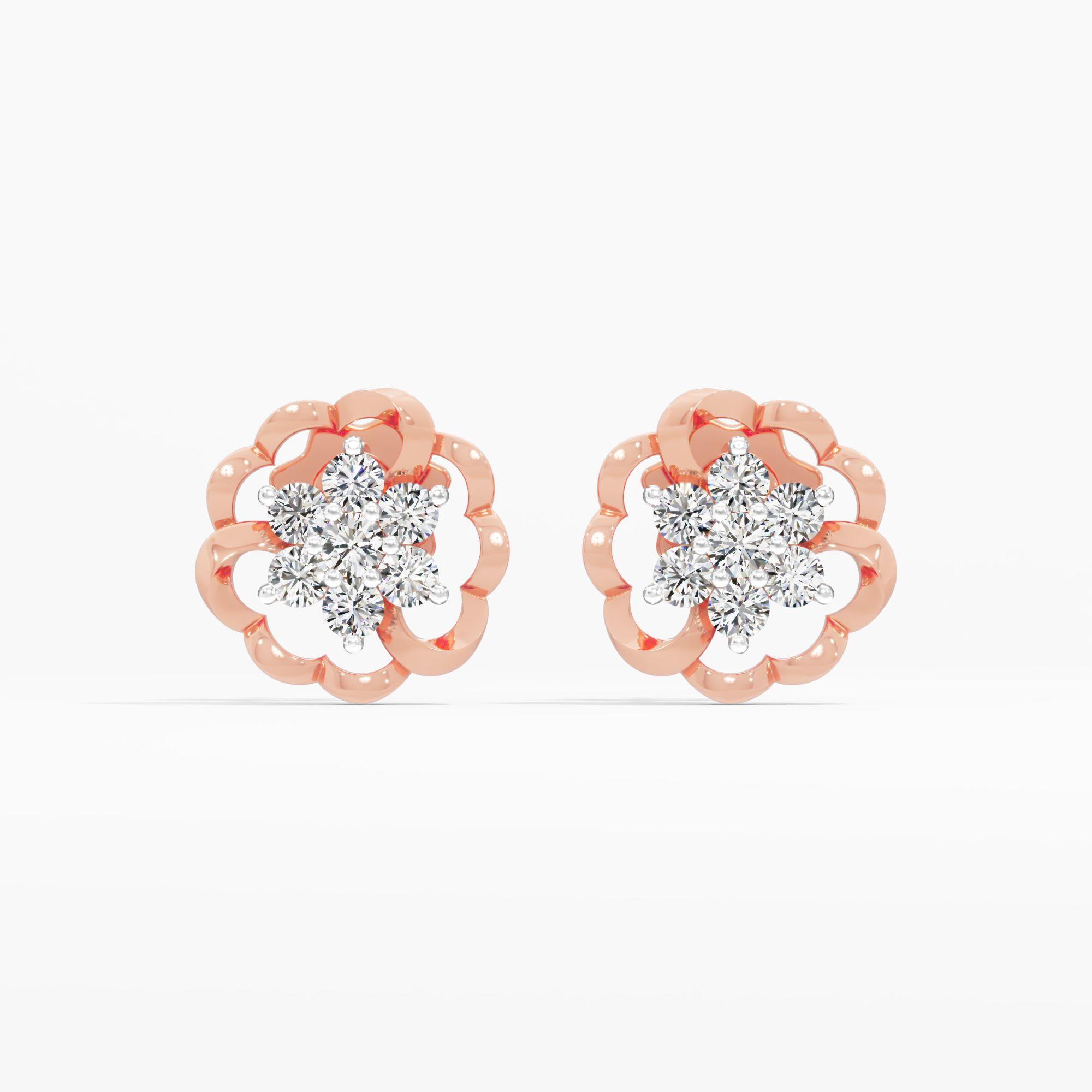 Petalite Cluster Stud Earrings
