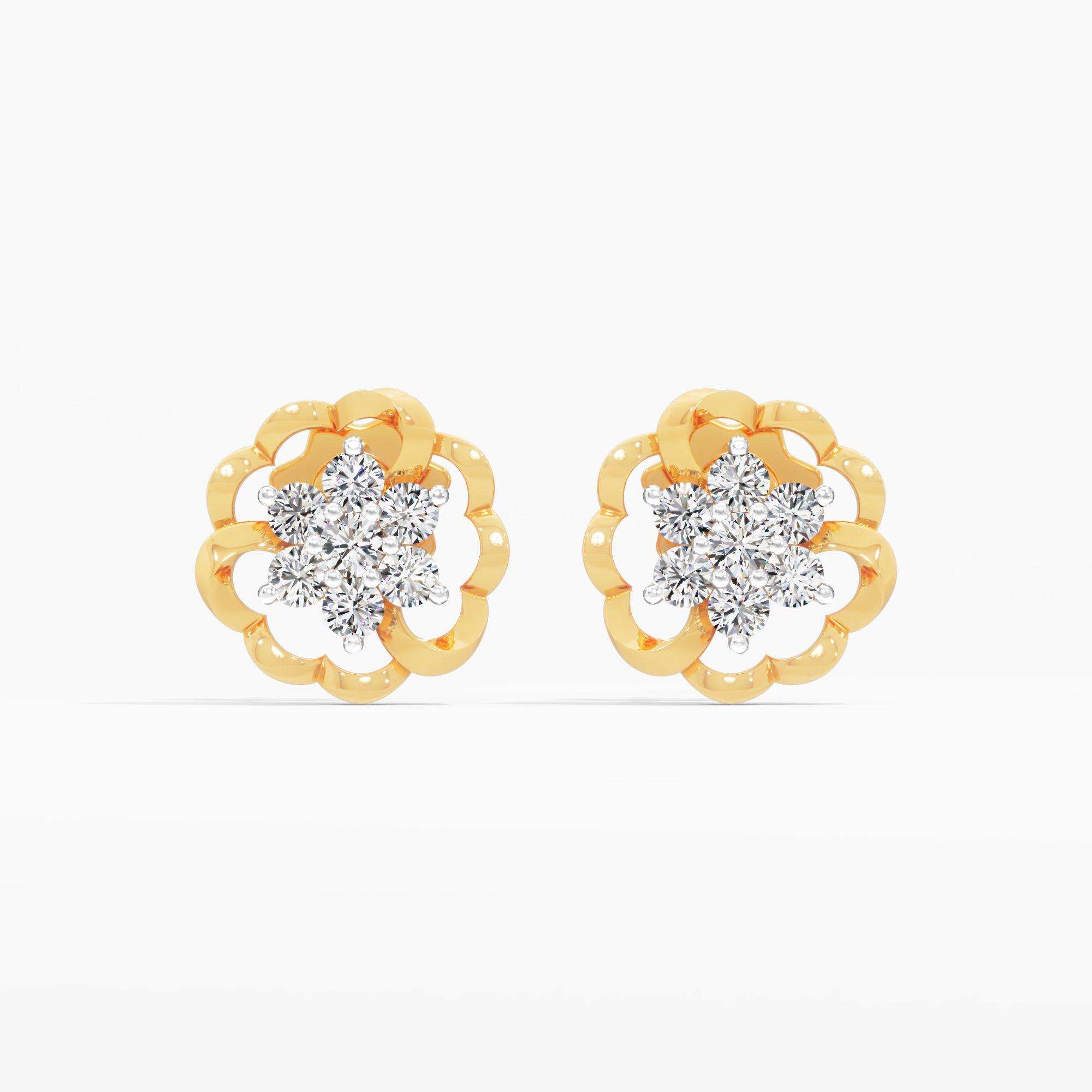Petalite Cluster Stud Earrings