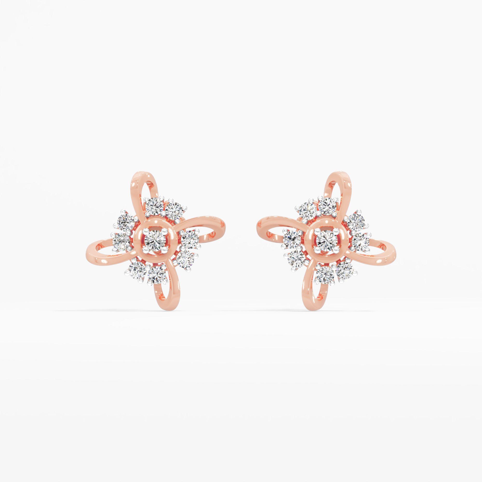 Sinuous Rosette Stud Earrings