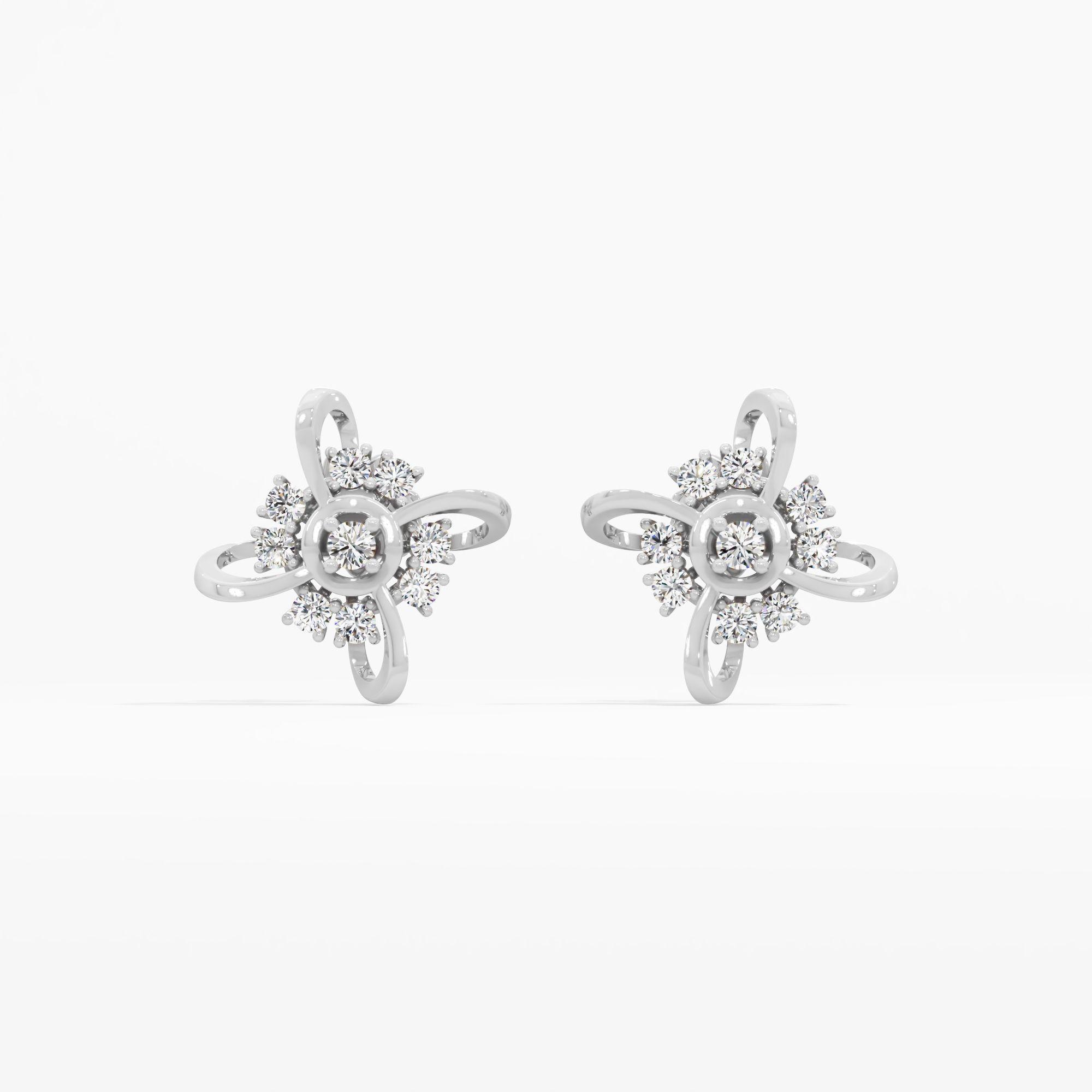 Sinuous Rosette Stud Earrings