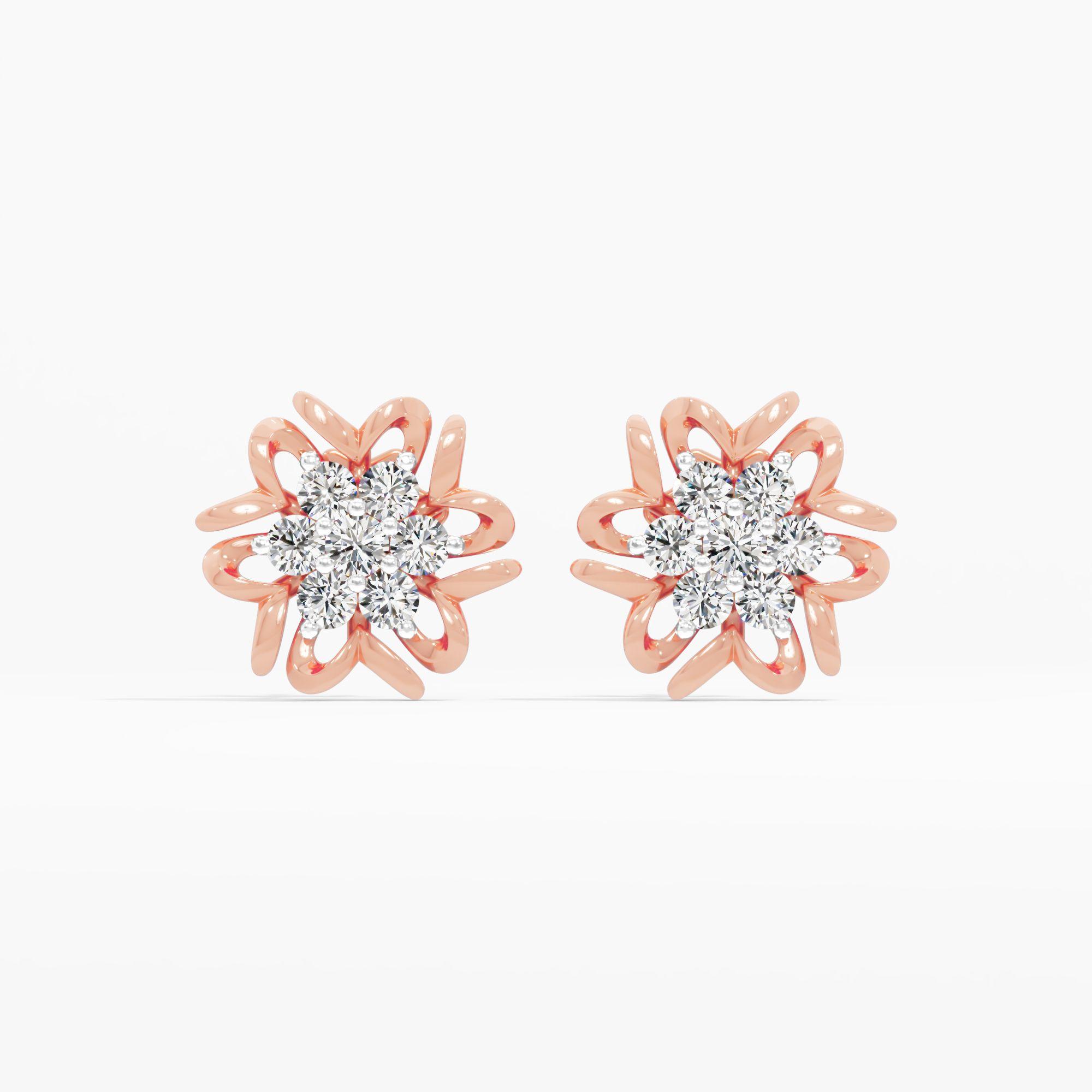 Sinuous Petal Stud Earrings