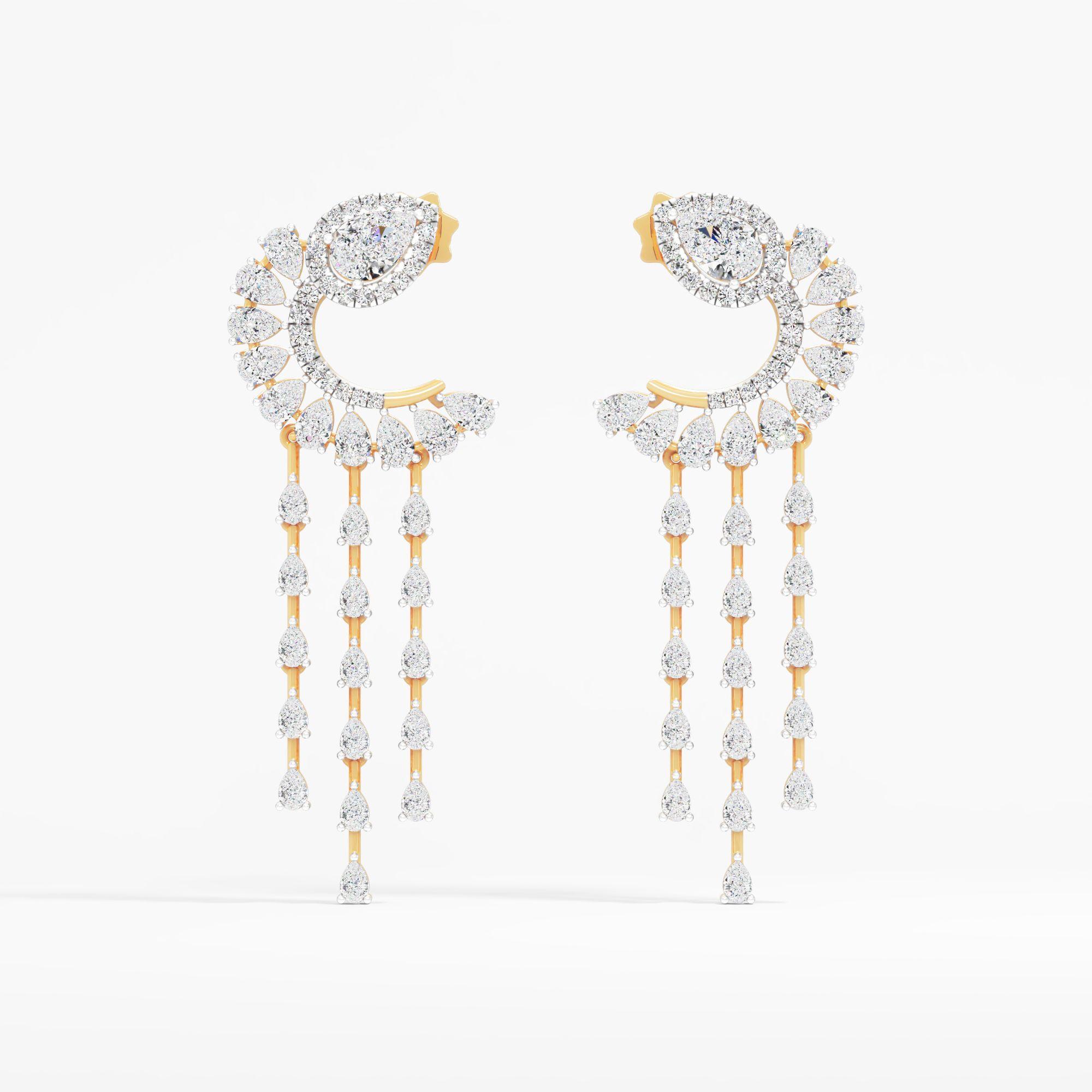 Floral Drop Dangler Earrings