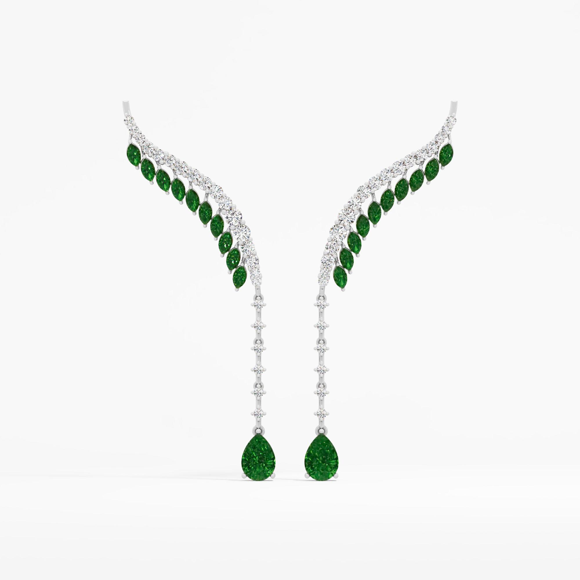 Serene Trail Emerald Earrings