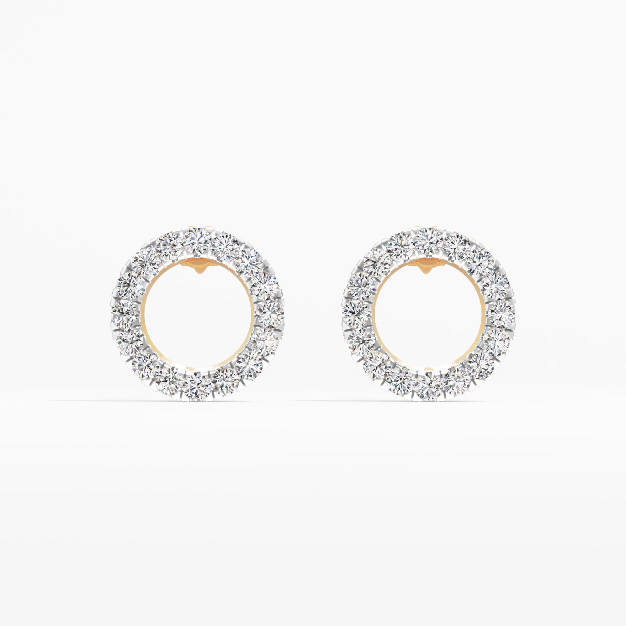 Circular Halo Stud Earrings