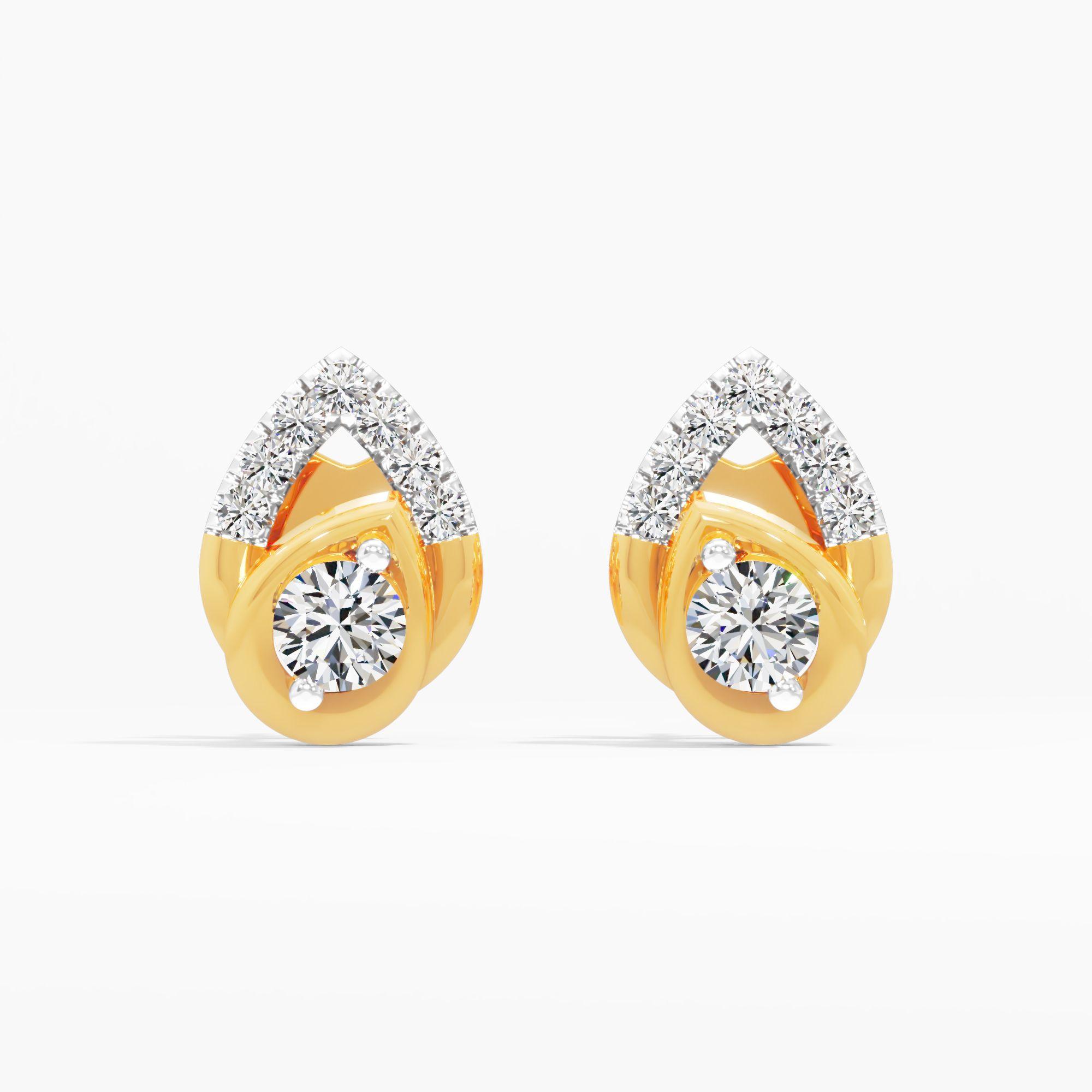Loving Embrace Solitaire Stud Earrings
