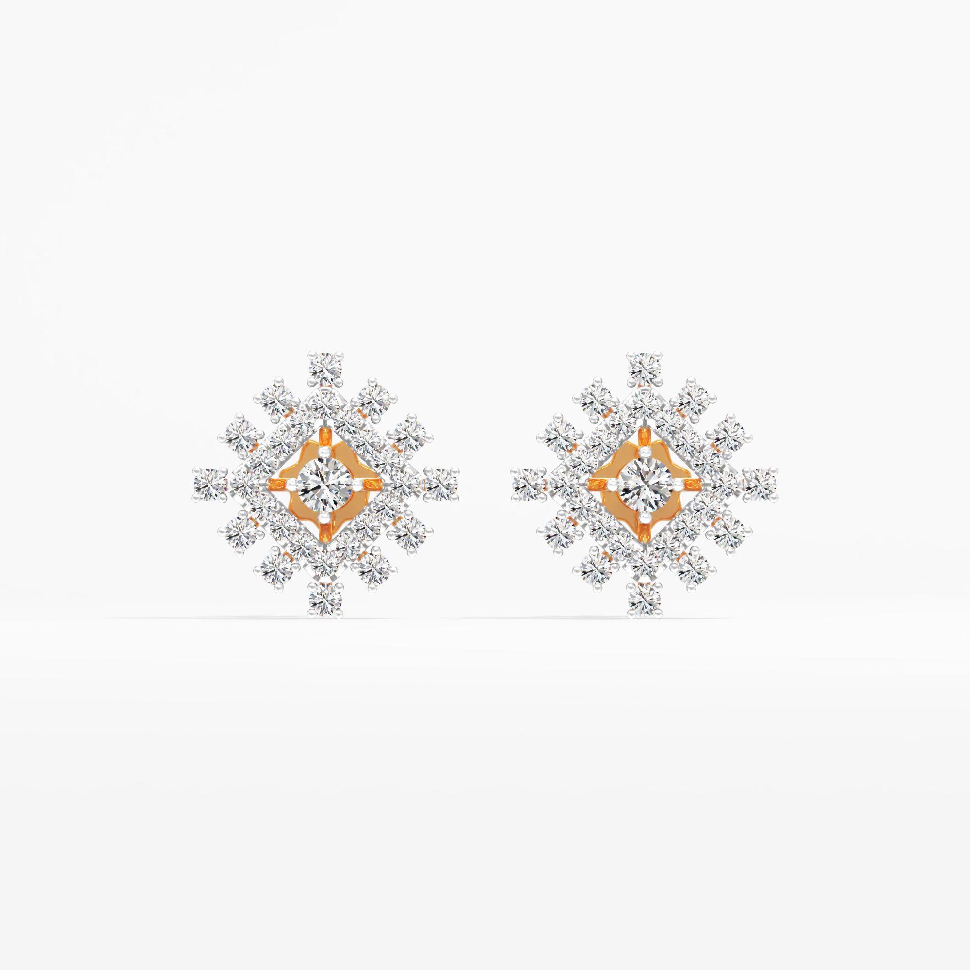 Arctic Star Solitaire Stud Earrings