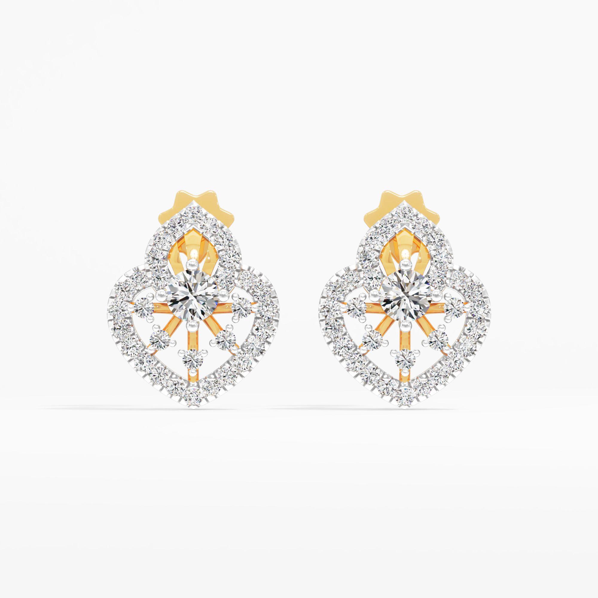 Arabesque Diamond Stud Earrings