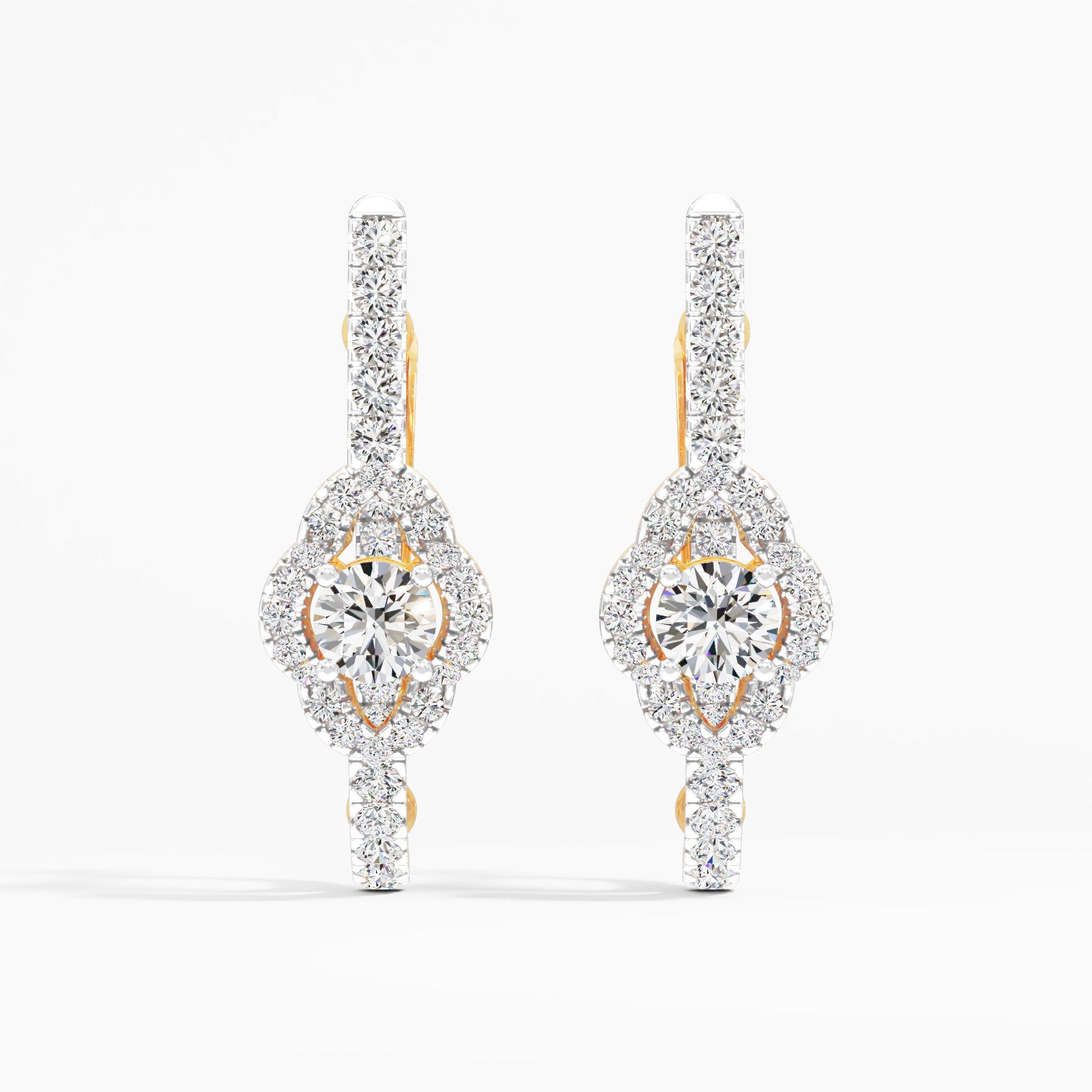 Lucky Clover Huggie Earrings