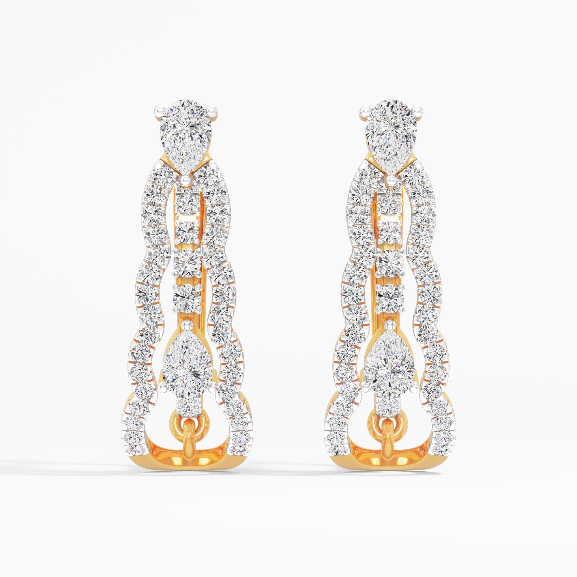 Celestial River Pear Dangle Earrings