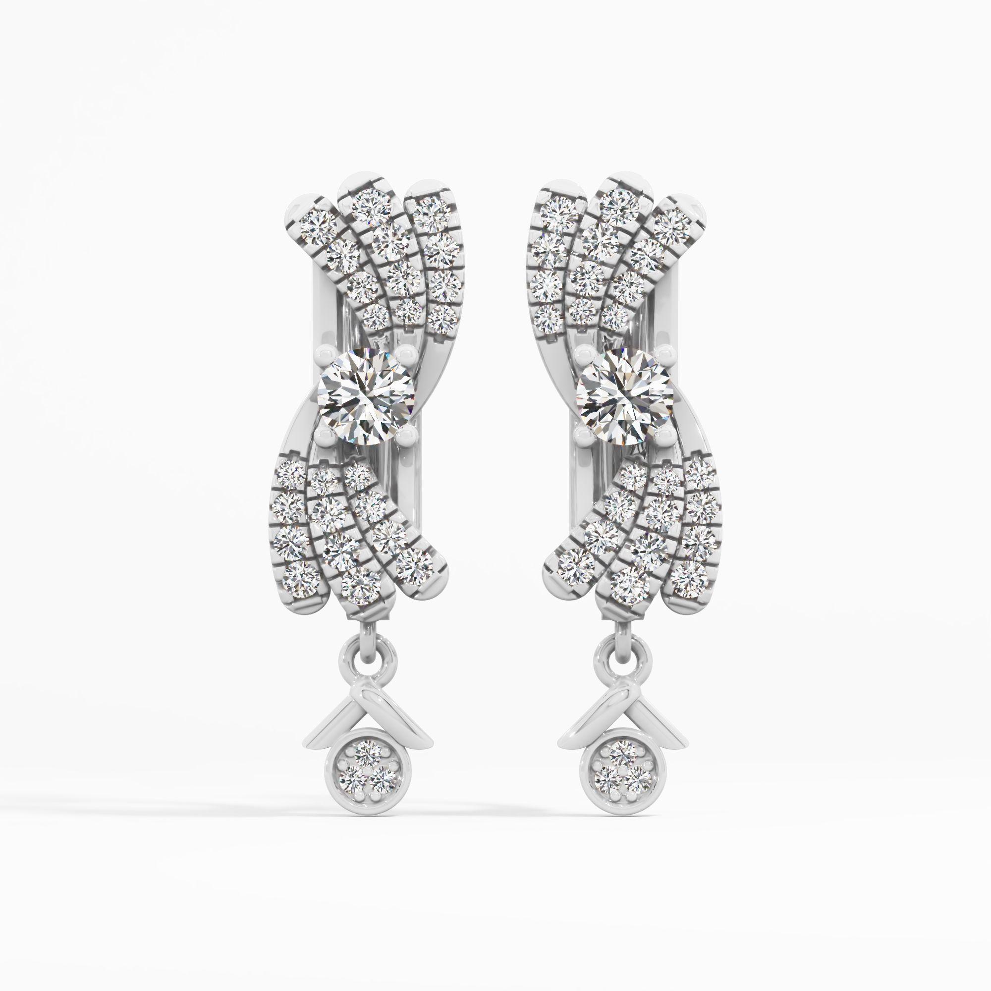 Dancing Charm Diamond Dangle Earrings