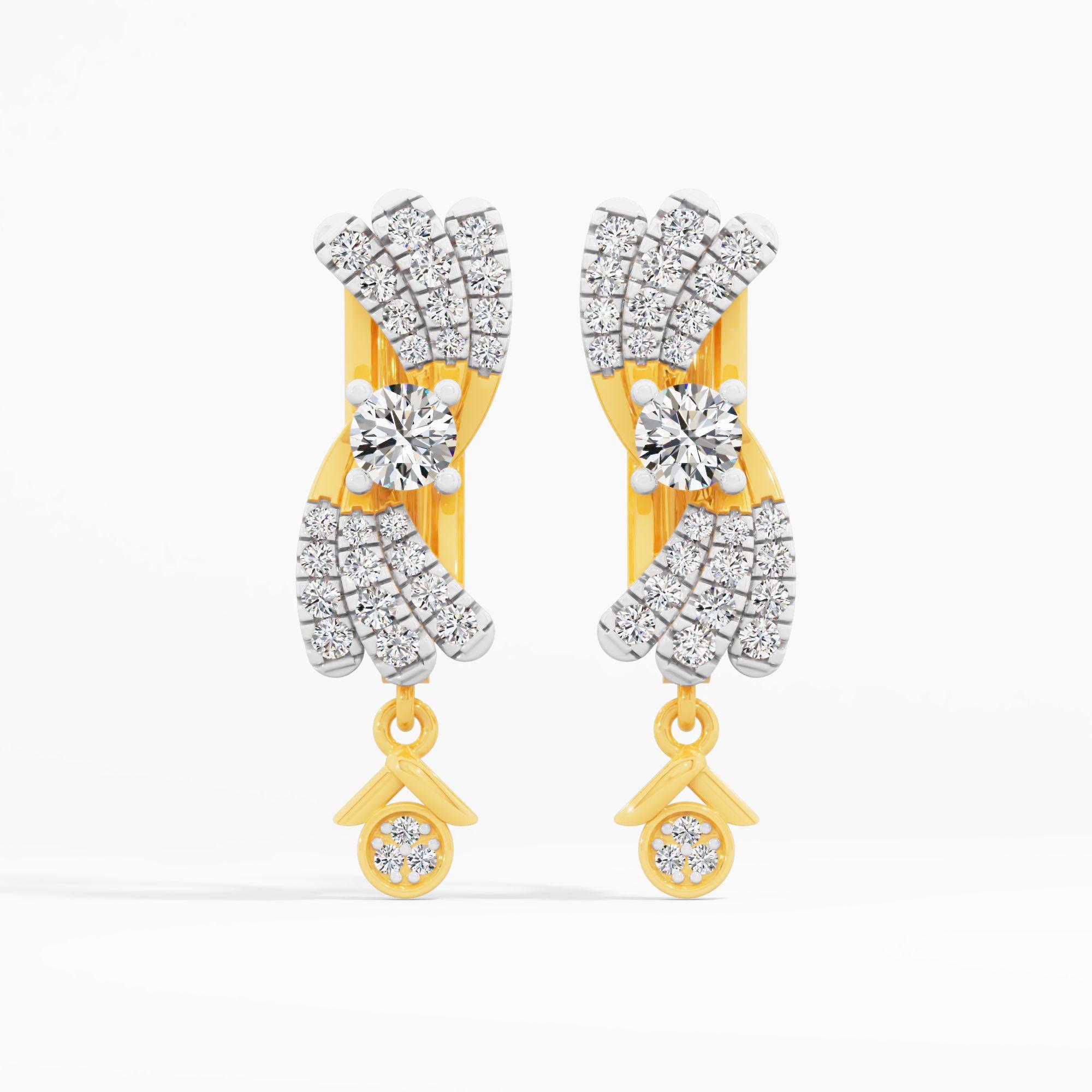 Dancing Charm Diamond Dangle Earrings