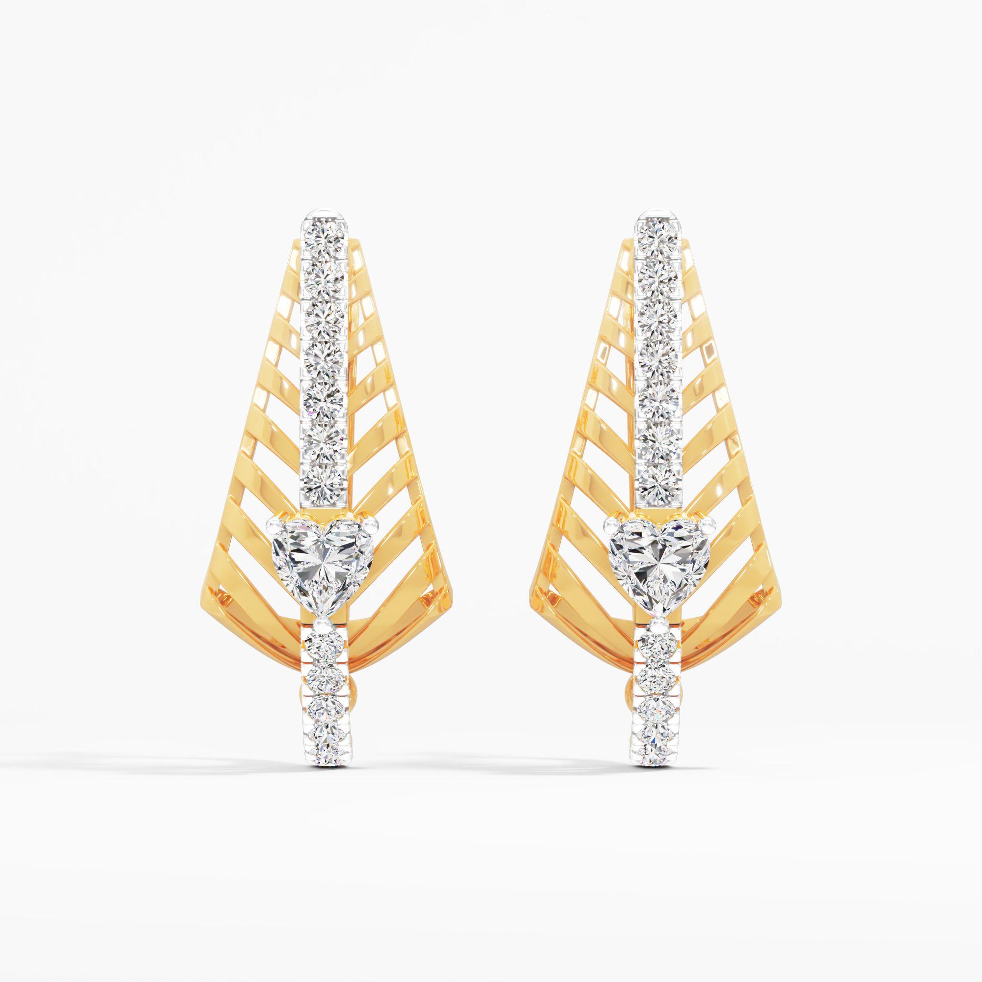 Arrowheart Huggie Hoop Earrings