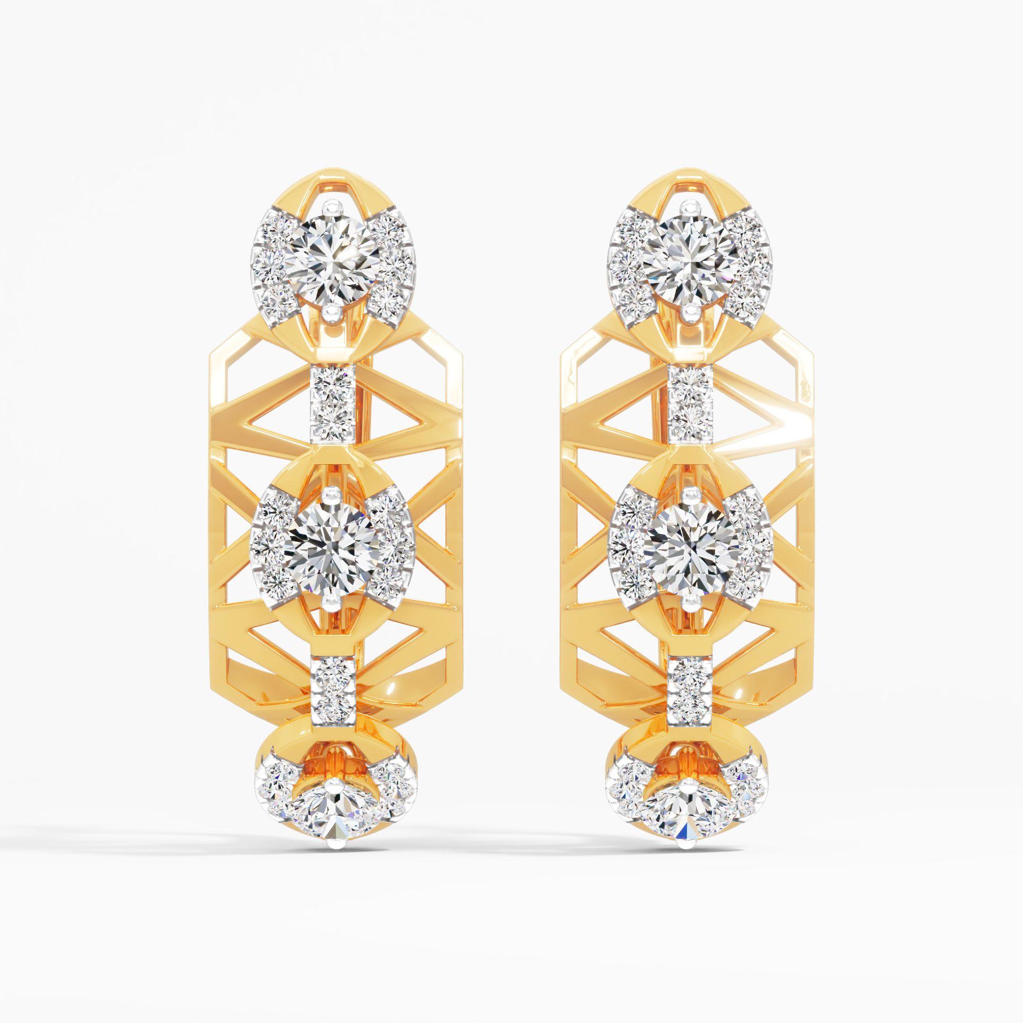Modern Totem Huggie Earrings