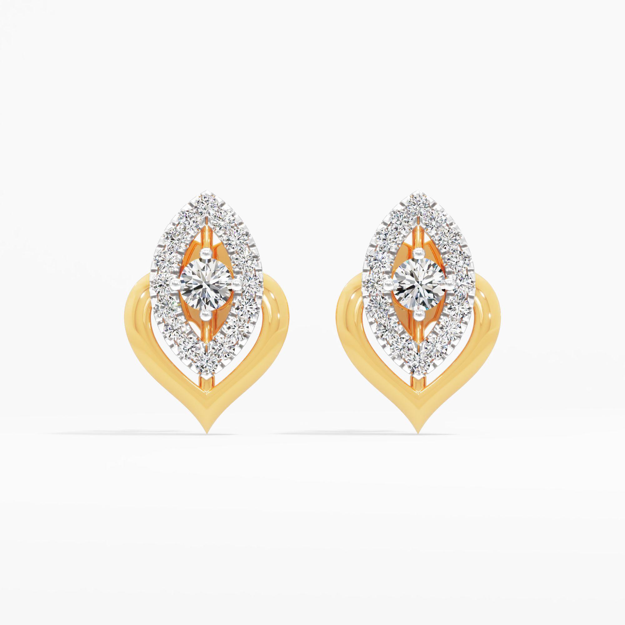 Diya Flame Stud Earrings
